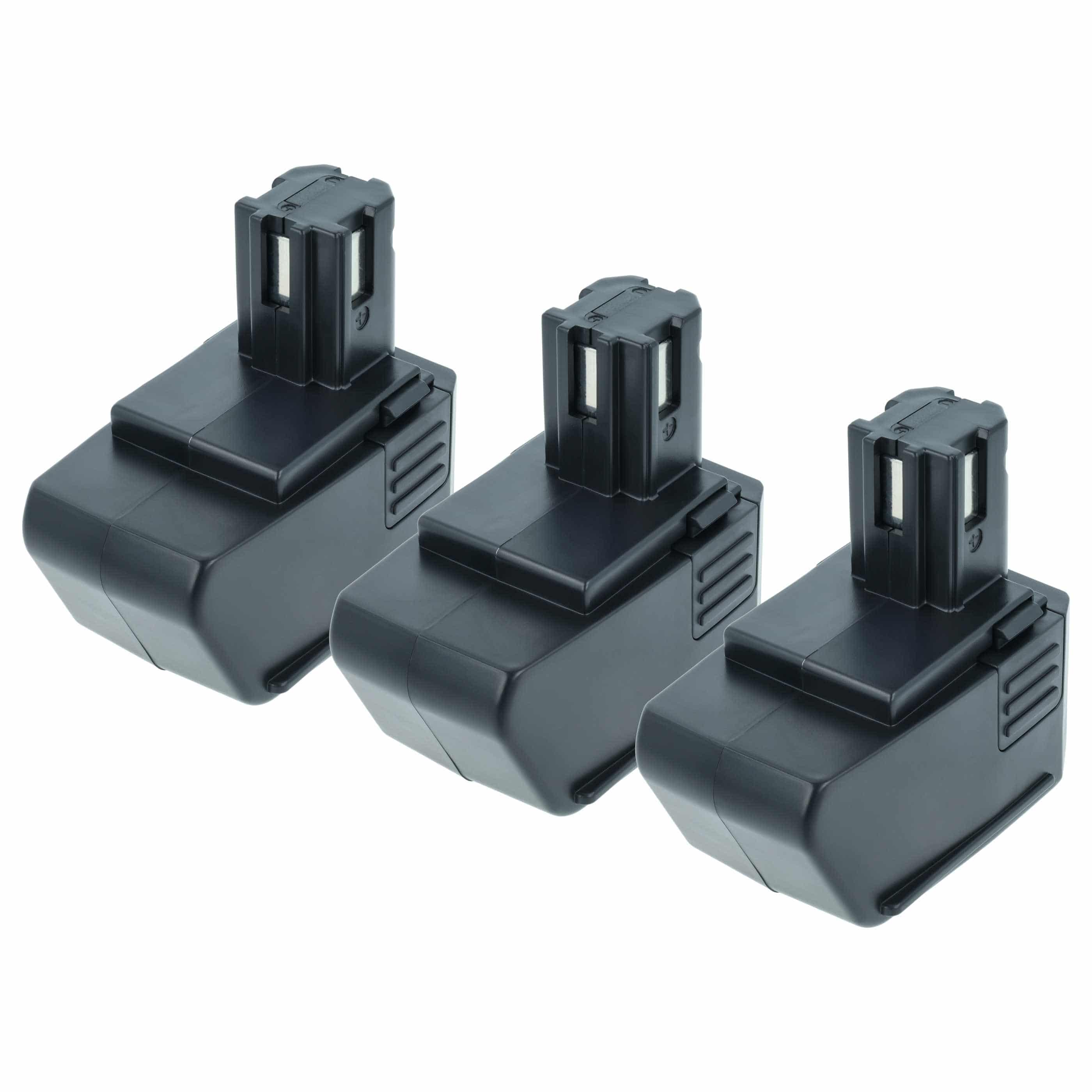 3x Battery replaces Hilti SPB105, 265605, 334584, 315078, SBP10 Electric Power Tool - 2100 mAh, 9.6 V, NiMH