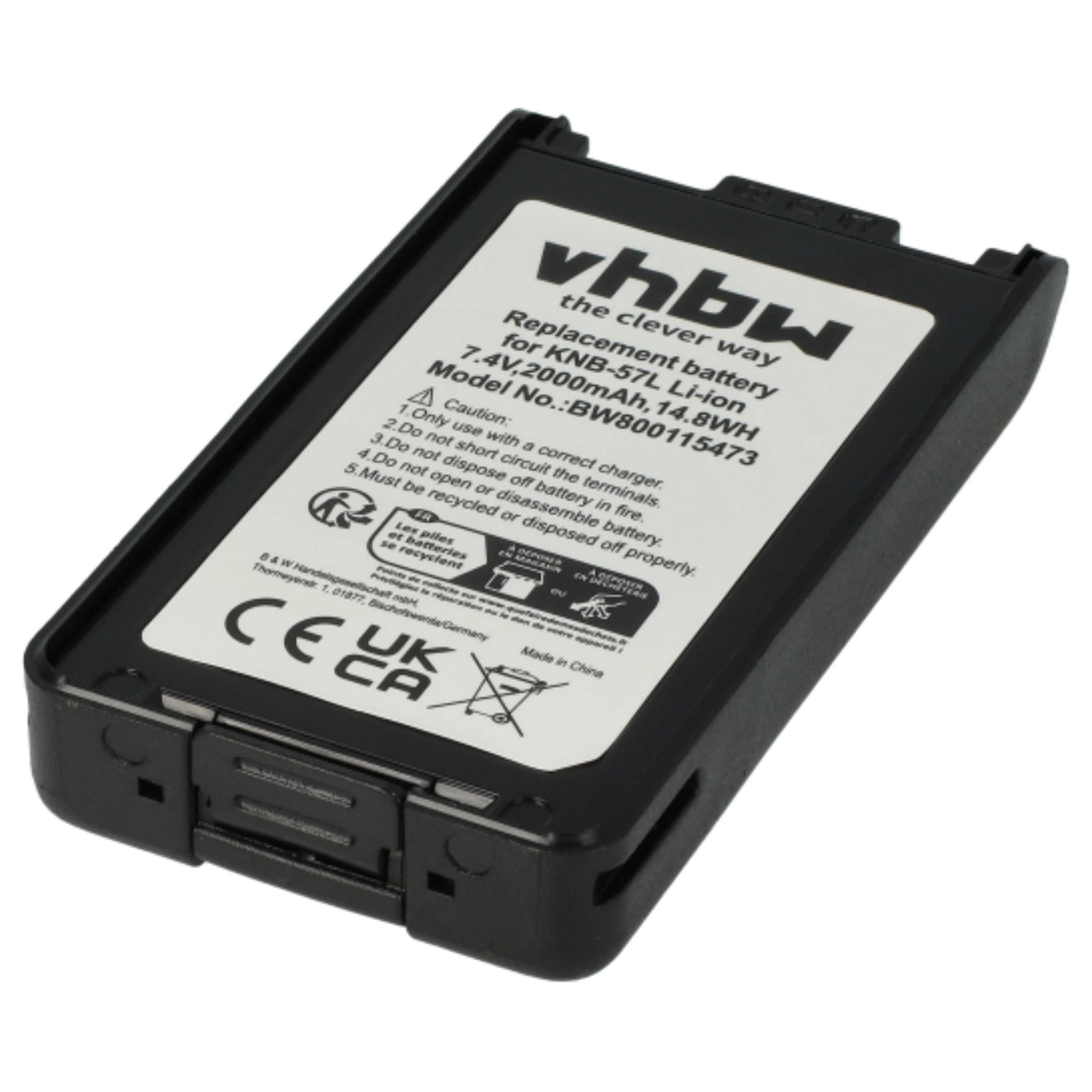 2x Akumulator do radiotelefonu zamiennik Kenwood KNB-24LX, KNB-24, KNB-24Li, KNB-24L - 2000 mAh 7,4 V Li-Ion