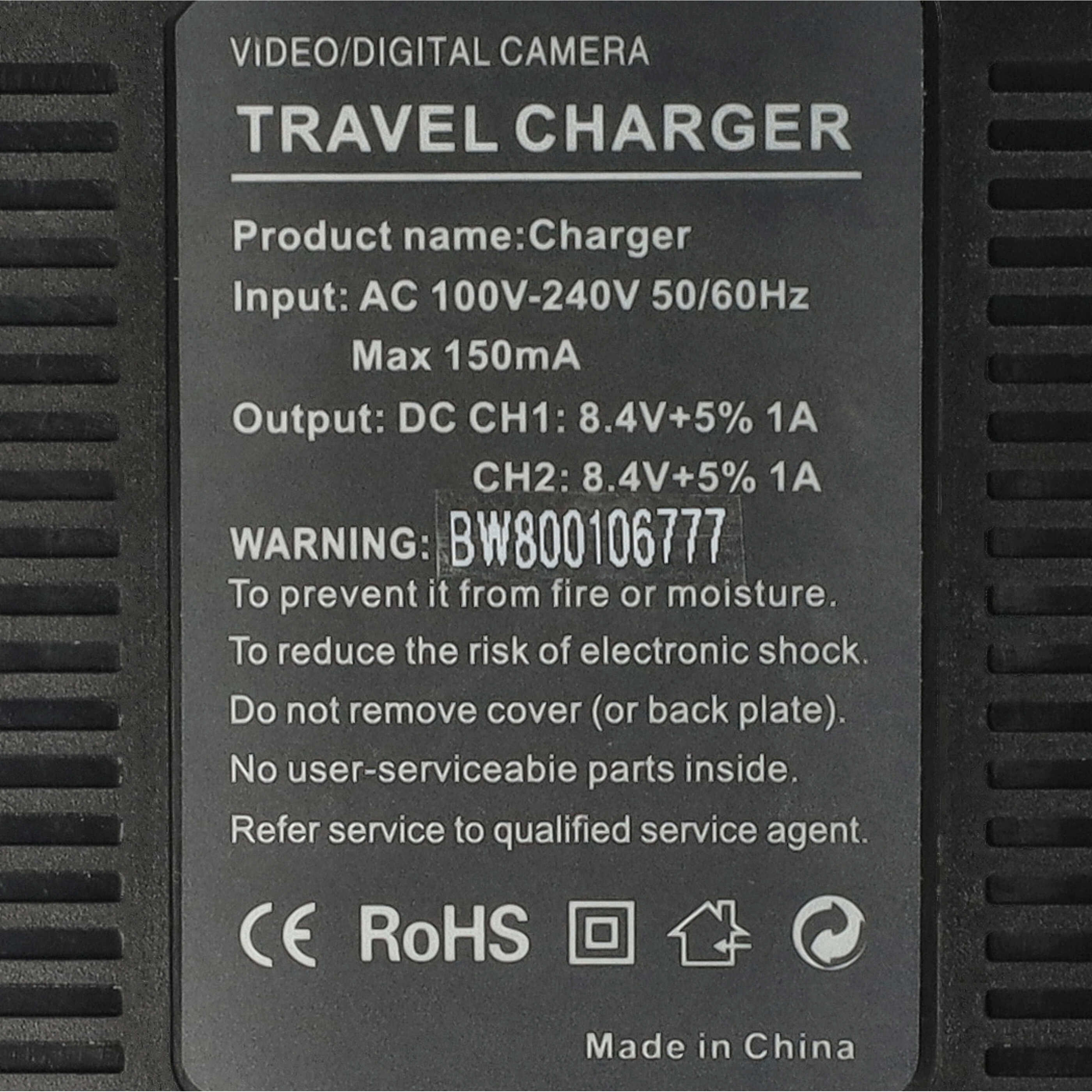 Ładowarka do aparatu D3000 i innych - ładowarka akumulatora 0.5 / 0.9 A, 4.2/8.4 V