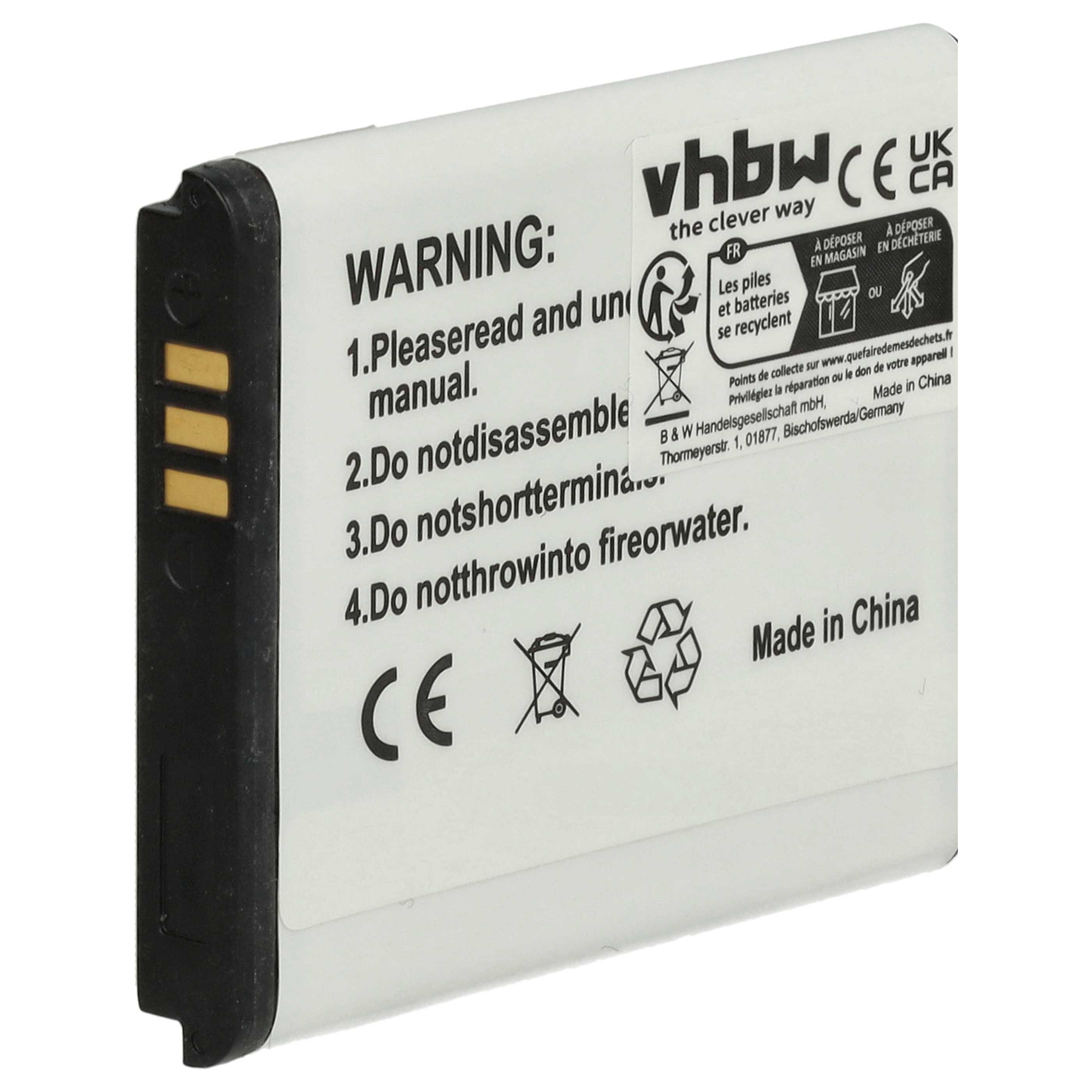 Akku als Ersatz für Samsung AB483640BU, AB483640BE - 700mAh 3,7V Li-Ion