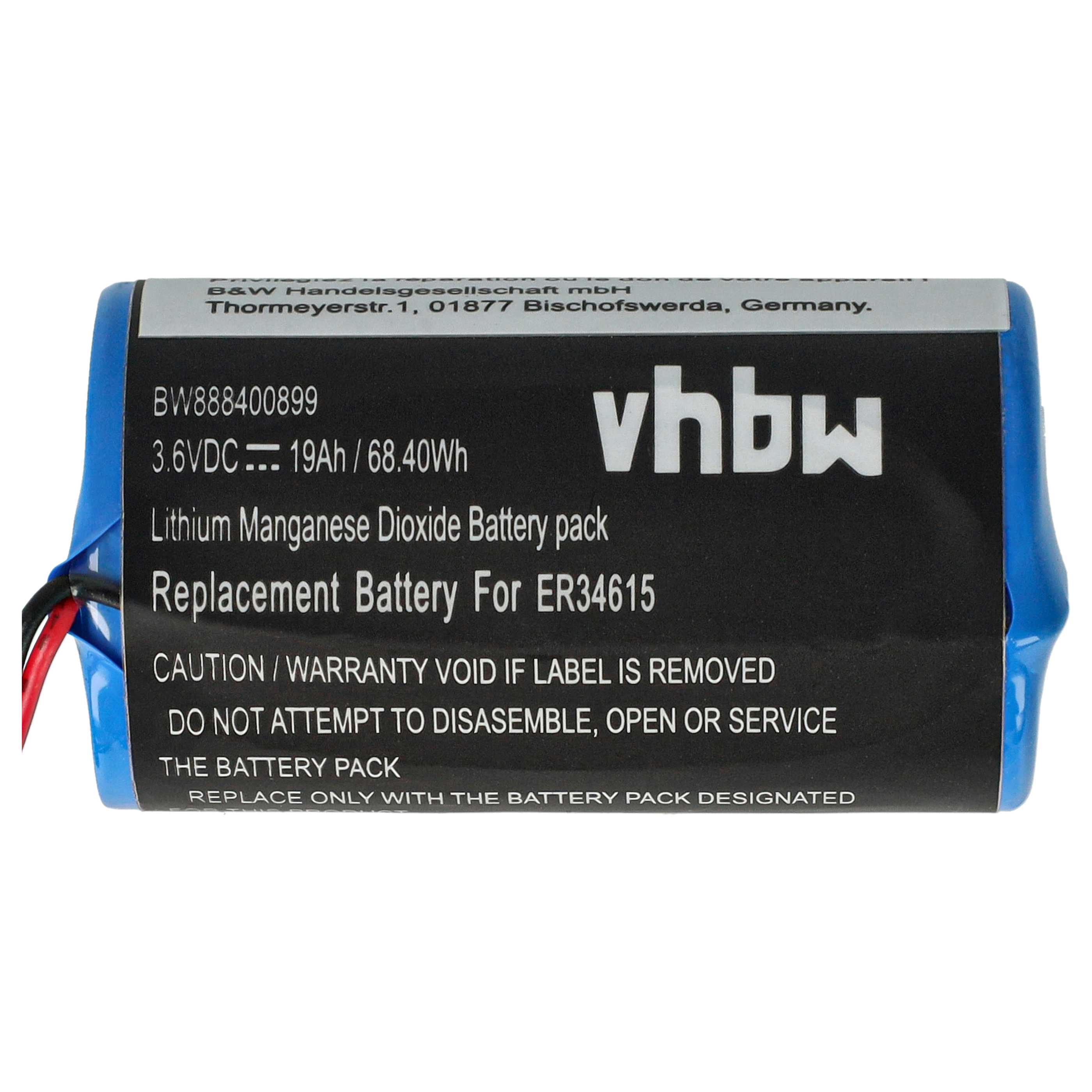 2x Bateria do alarmu zamiennik Eve ER34615-GL101 - 19000 mAh 3,6 V Li-Ion