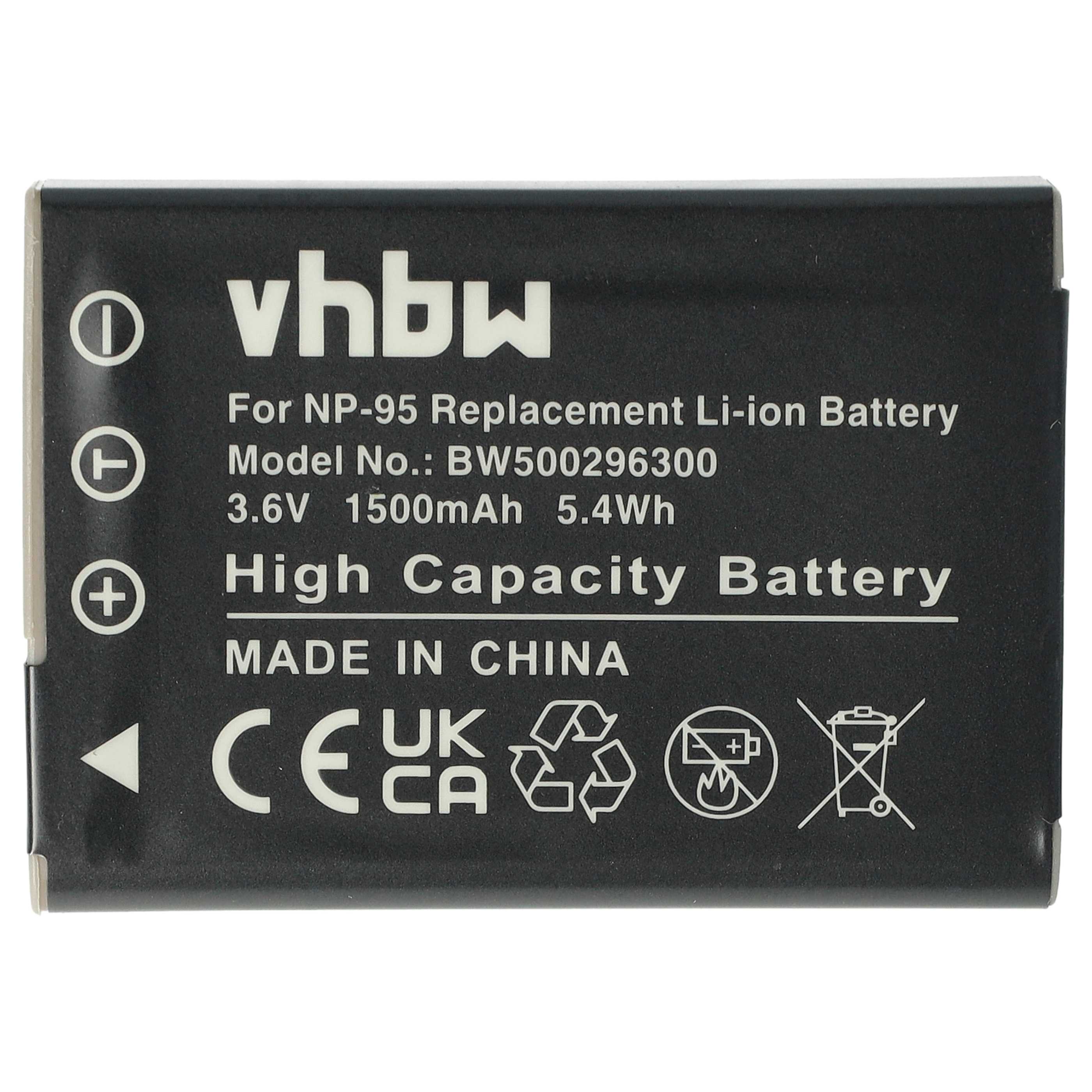 Battery Replacement for Fuji / Fujifilm NP-95 - 1500mAh, 3.6V, Li-Ion