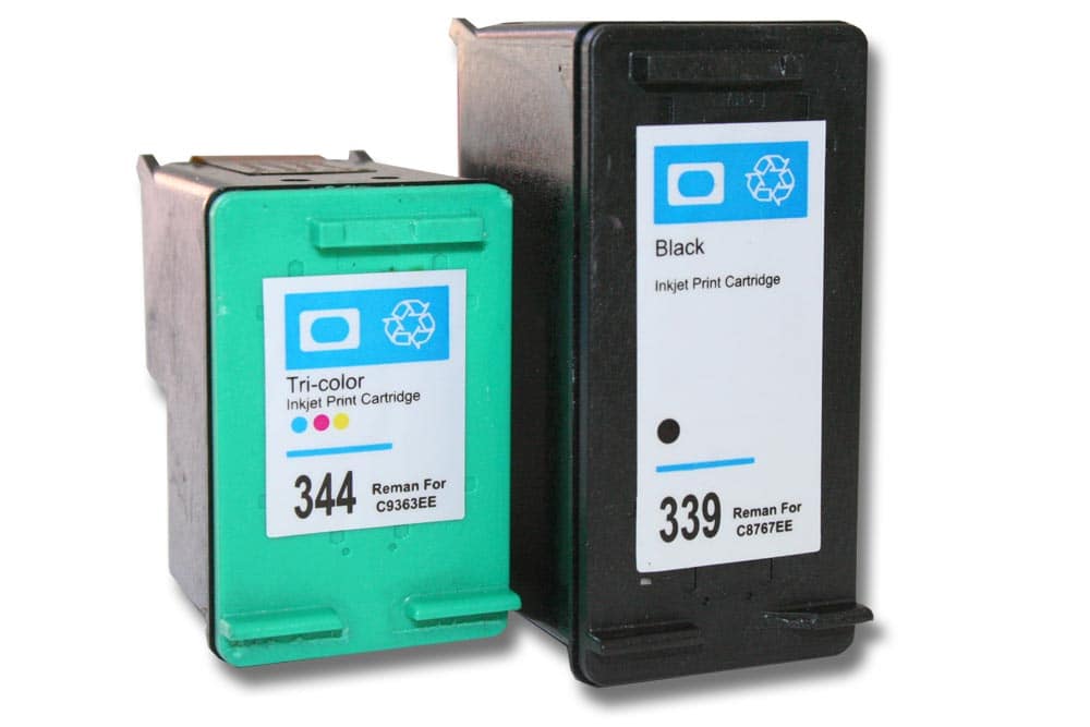 2x Tintenpatronen passend für Deskjet HP 6540 Drucker - B/C/M/Y