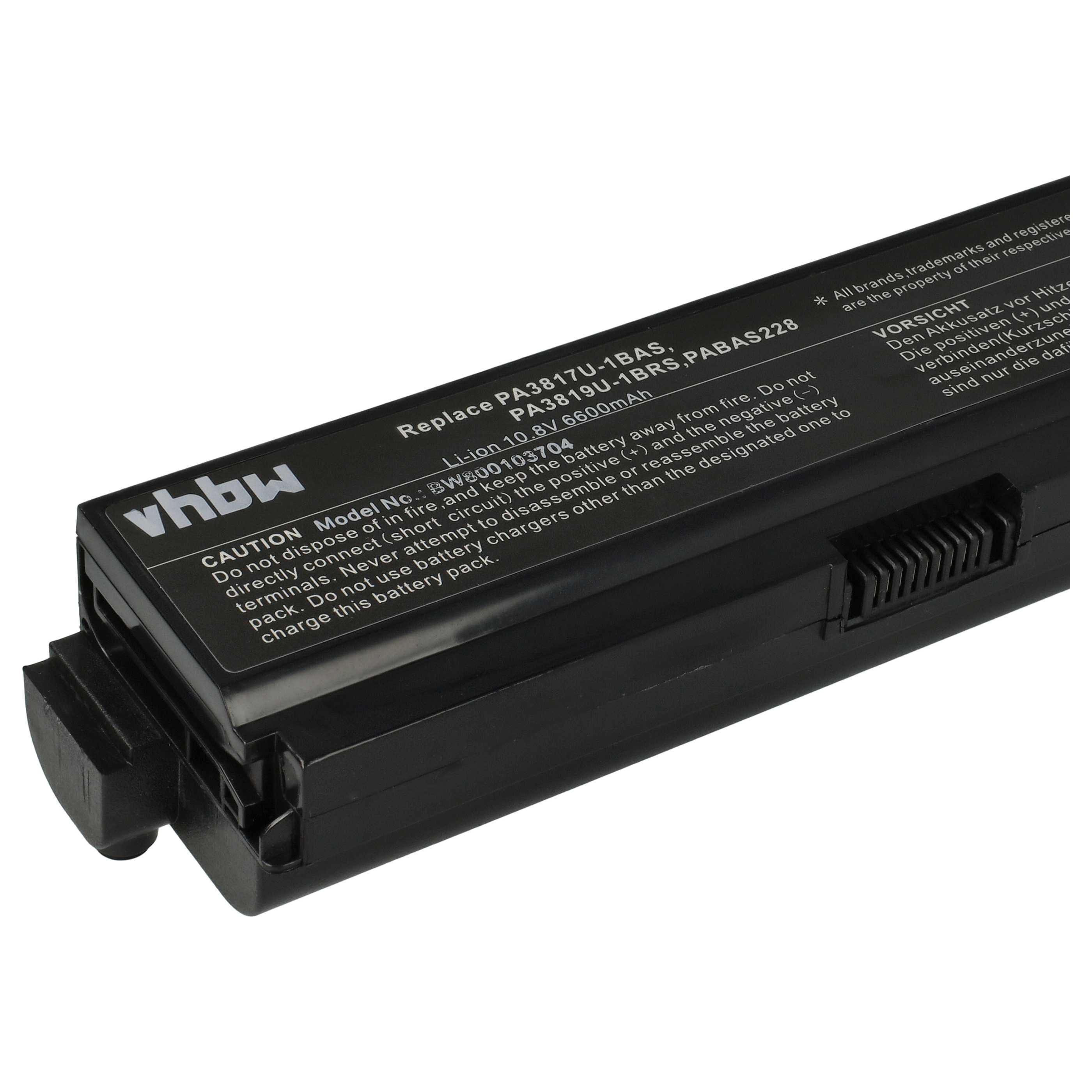 Akumulator do laptopa zamiennik Toshiba PA3817U-1BRS, PA3817U-1BAS - 6600 mAh 11,1 V Li-Ion, czarny