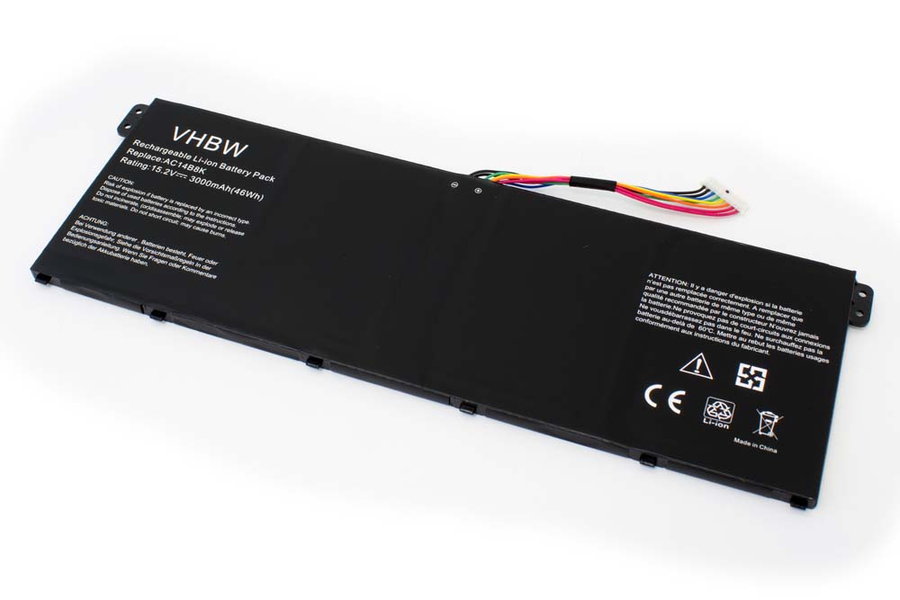 Batteria sostituisce Acer 3ICP5/57/80, 41CP6/60/80, 4ICP6/60/78 per notebook Acer - 3000mAh 15,2V Li-Poly