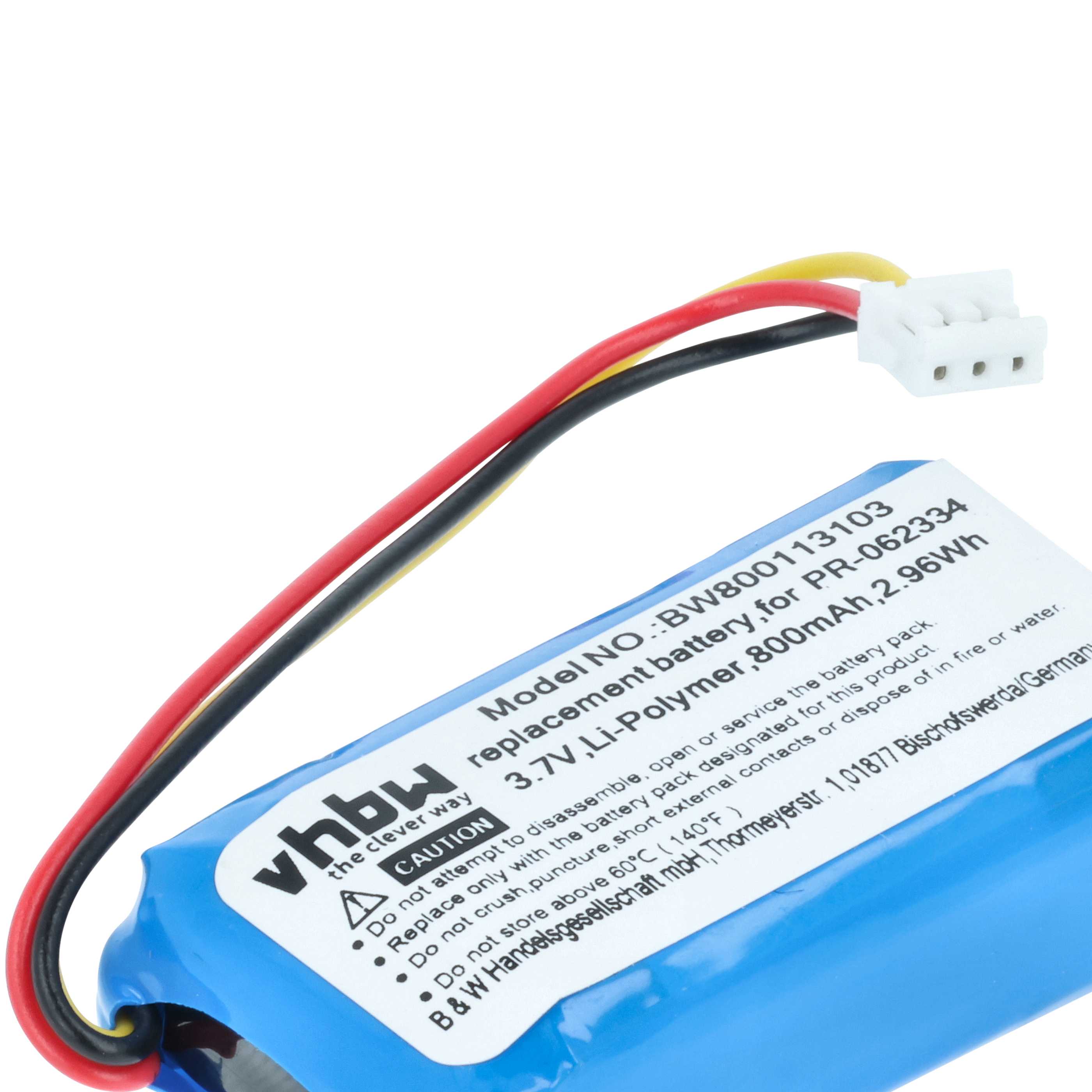 Videocamera Battery replaces GoPro PR-062334 - 800 mAh 3.8 V Li-polymer