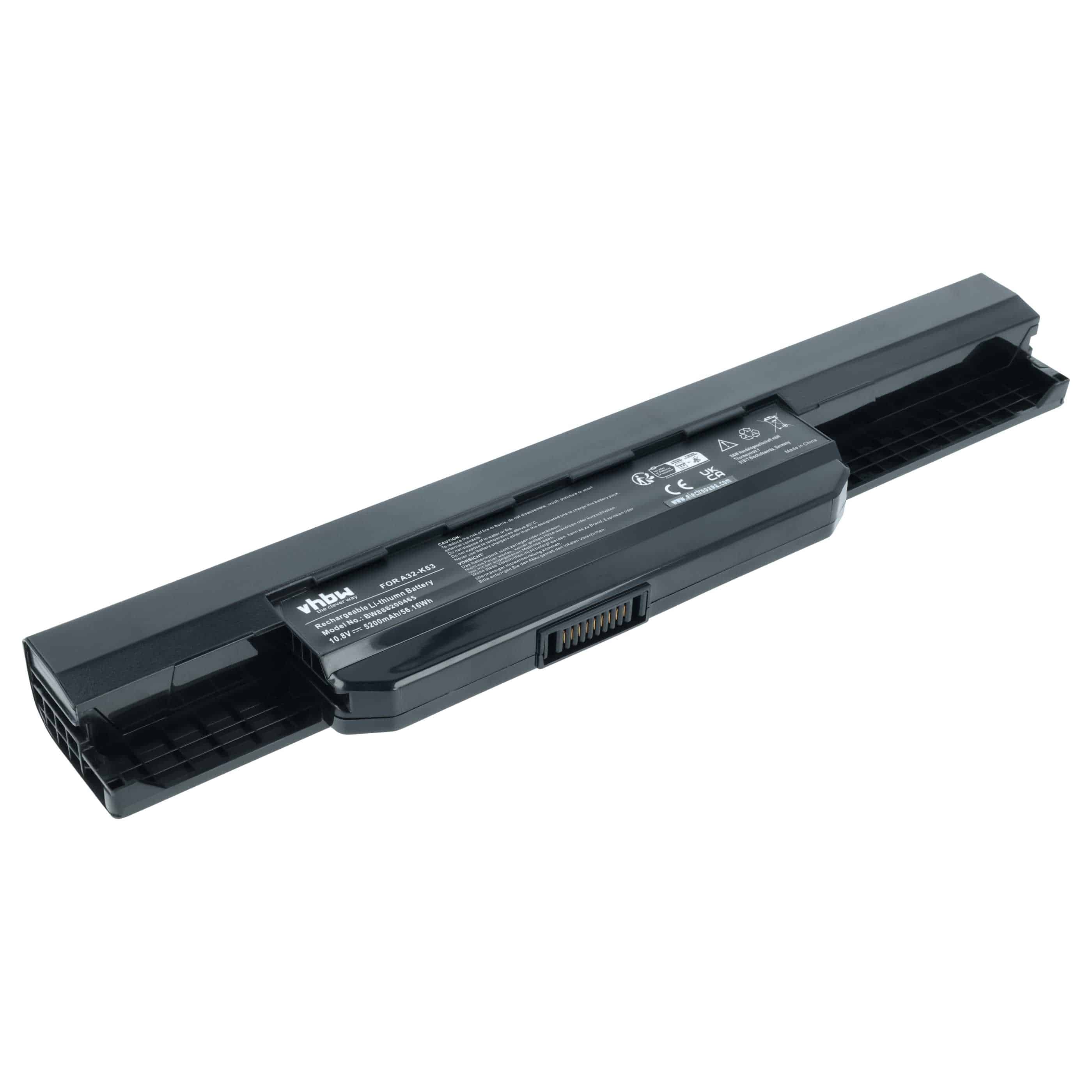 Akumulator do laptopa zamiennik Asus 07G016H31875M, A31-K53, 0B20-00X50AS - 5200 mAh 10,8 V Li-Ion, czarny