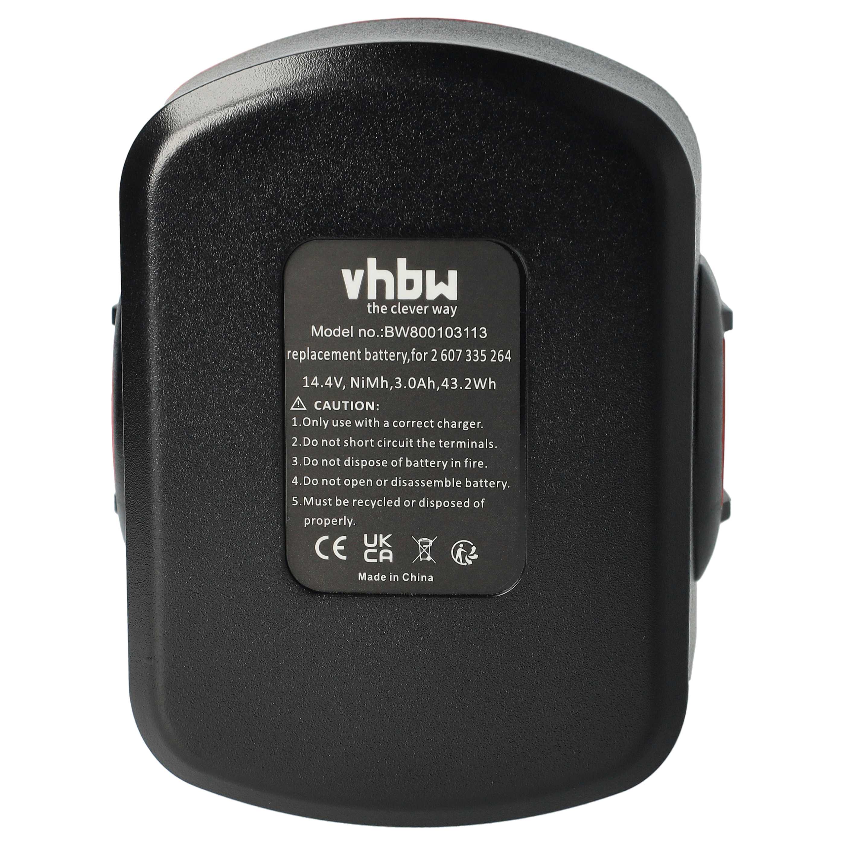 Akku 14,4V als Ersatz für Bosch 2 607 335 275, 2 607 335 264, 2 607 335 263, 1617S0004W - 3Ah, NiMH
