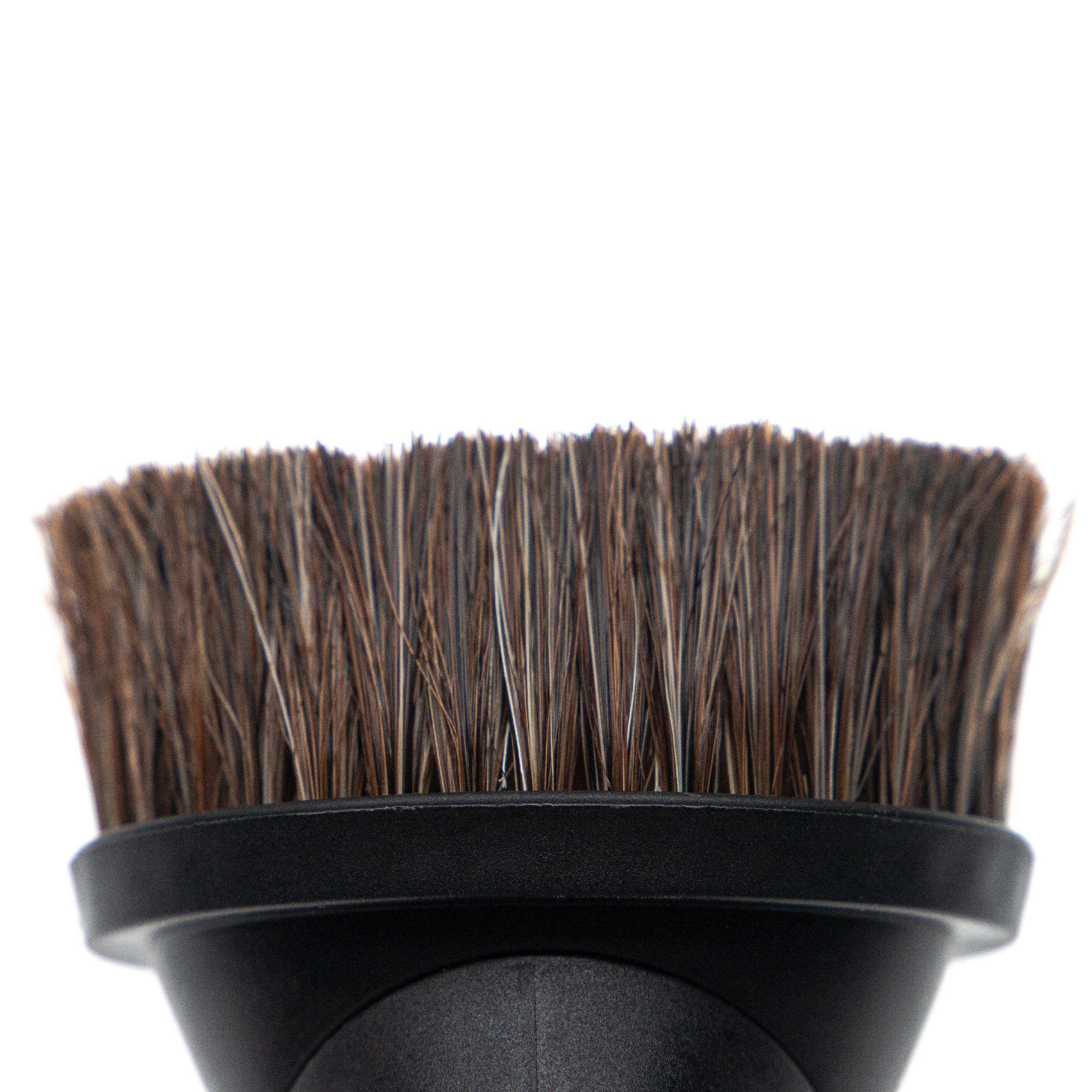Dust Brush suitable for Vacuum Cleaner with ⌀ 32/35 mm Connector - Adapter/Reducing Ring, Horse Hair Bristles