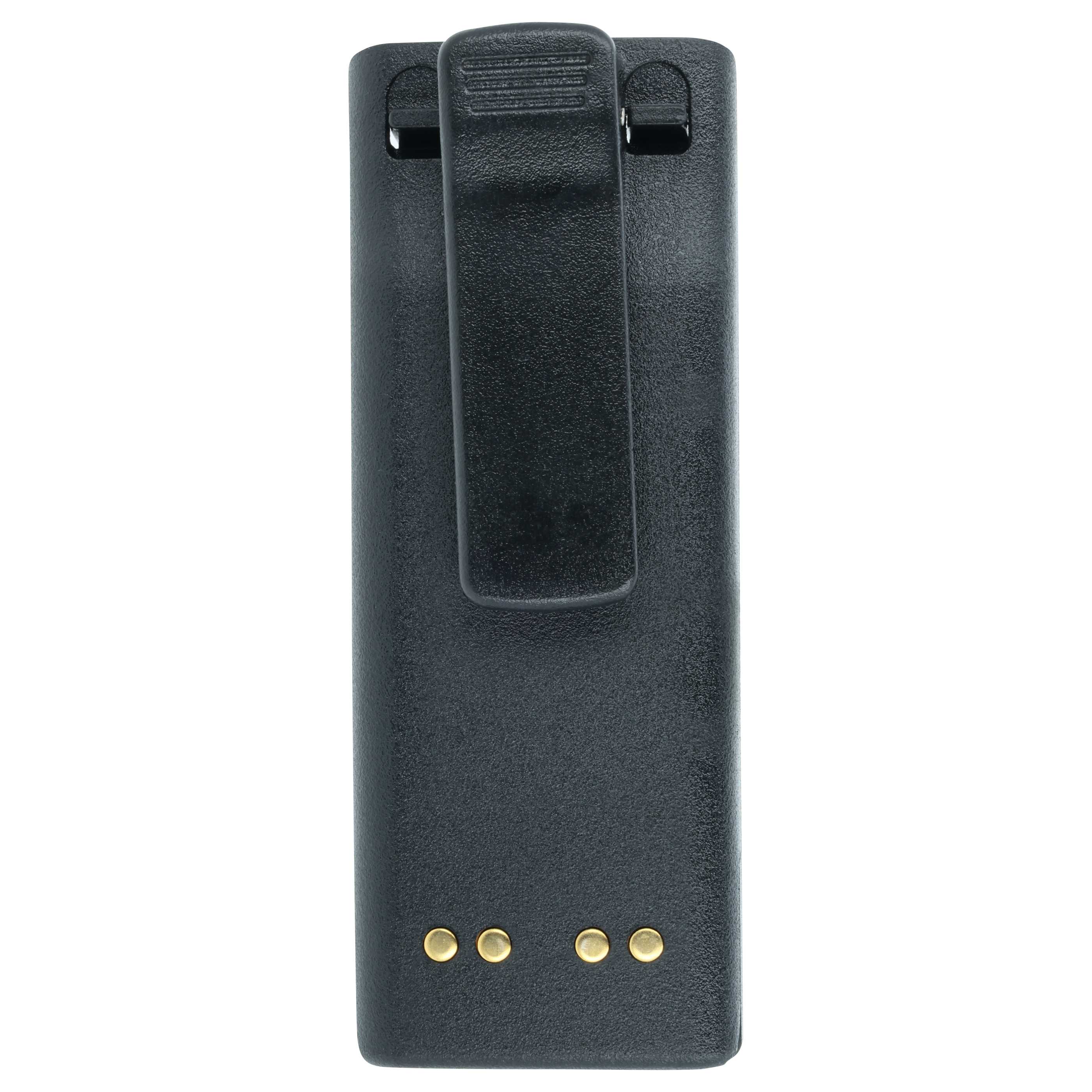 Radio 10x Battery replaces Motorola NTN7143, NTN7143CR, NTN7143B, NTN7143A - 2500 mAh 7.5 V NiMH + Belt Clip