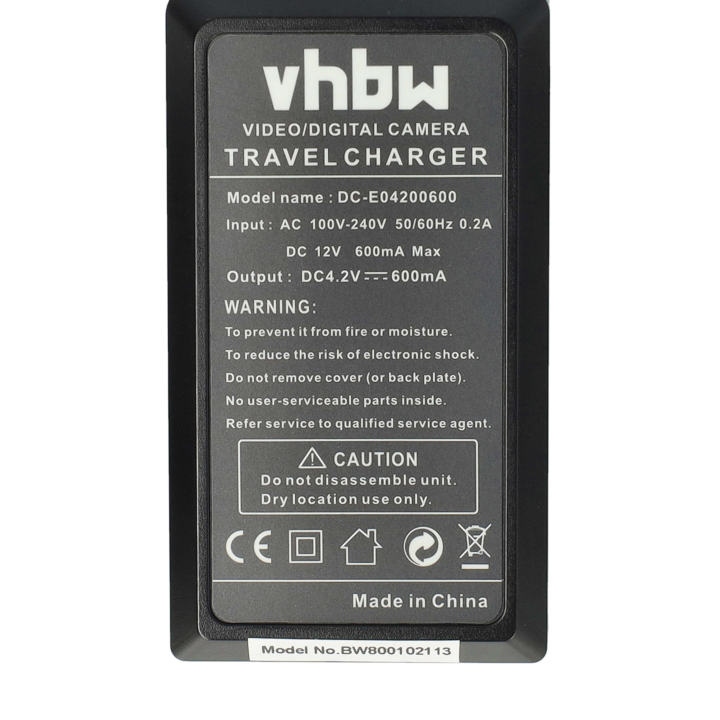 Battery Charger suitable for Leica D-Lux DMC-LX5, DMC-LX7, DMC-TZ36, 5 Digital Camera - 0.6 A, 4.2 V