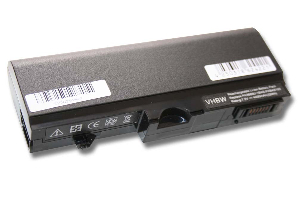Notebook Battery Replacement for Toshiba PA3689U-1BRS, PA3689U-1BAS, PA3689 - 4400mAh 7.2V Li-Ion, black