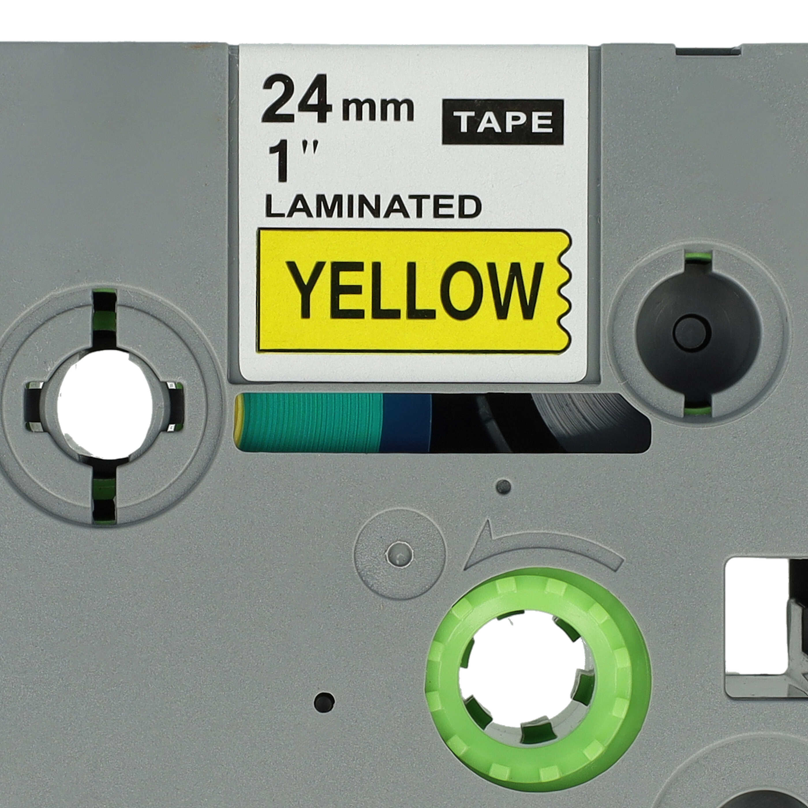 Cassetta nastro sostituisce Brother TZ-651, TZE-651 per etichettatrice Brother 24mm nero su giallo