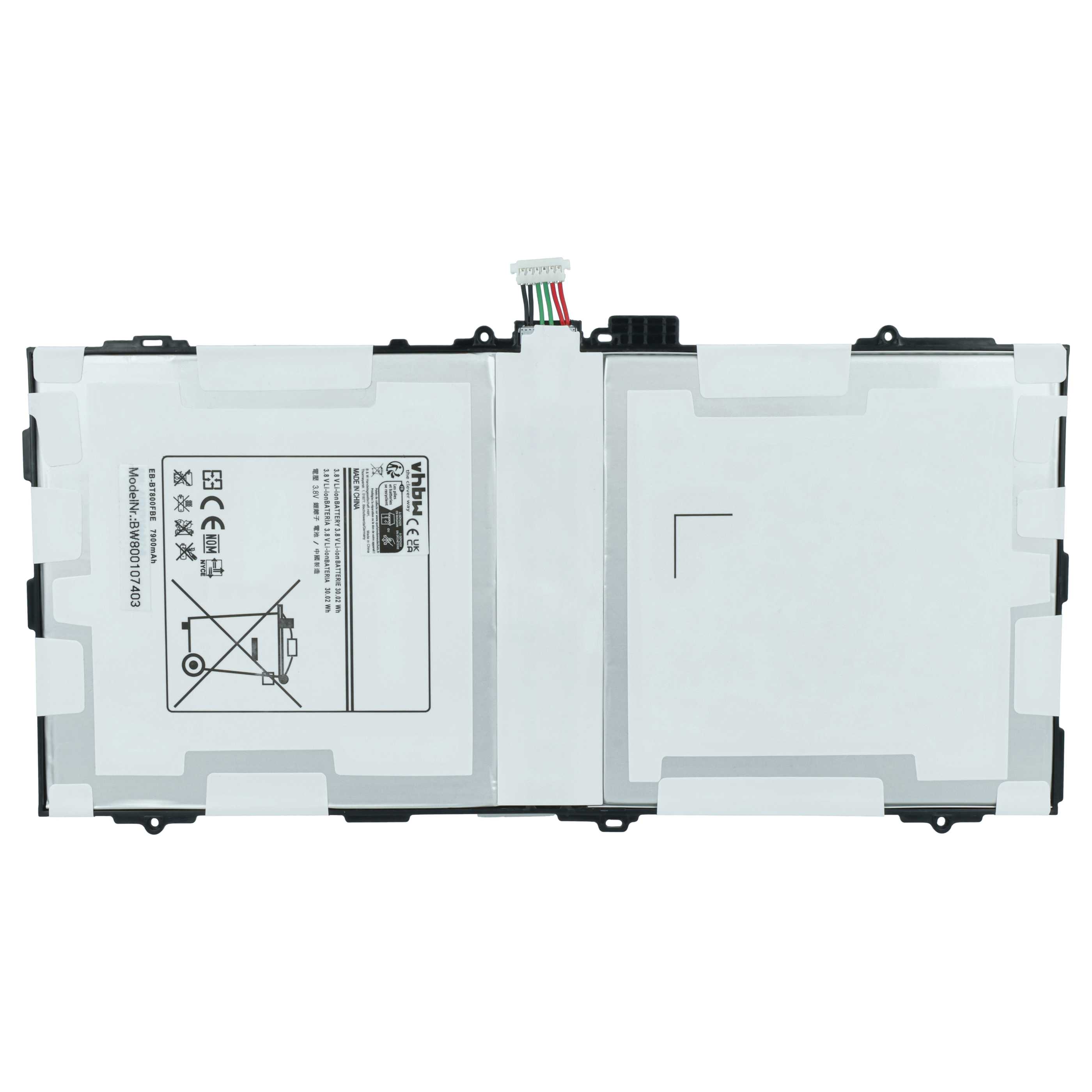 Batteria per tablet sostituisce Samsung EB-BT800FBC, EB-BT800FBE - 7900mAh 3,8V Li-Poly