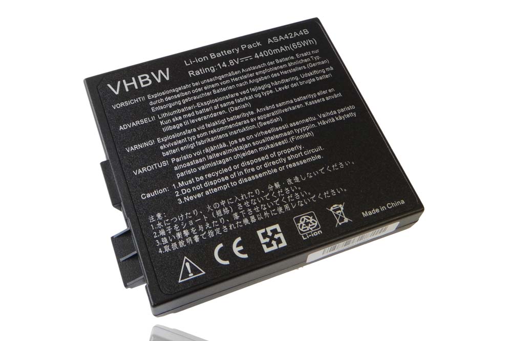 Akumulator do laptopa zamiennik Asus 90-N9X1B1000, 70-N9X1B1000, A42-A4 - 4400 mAh 14,8 V Li-Ion, czarny