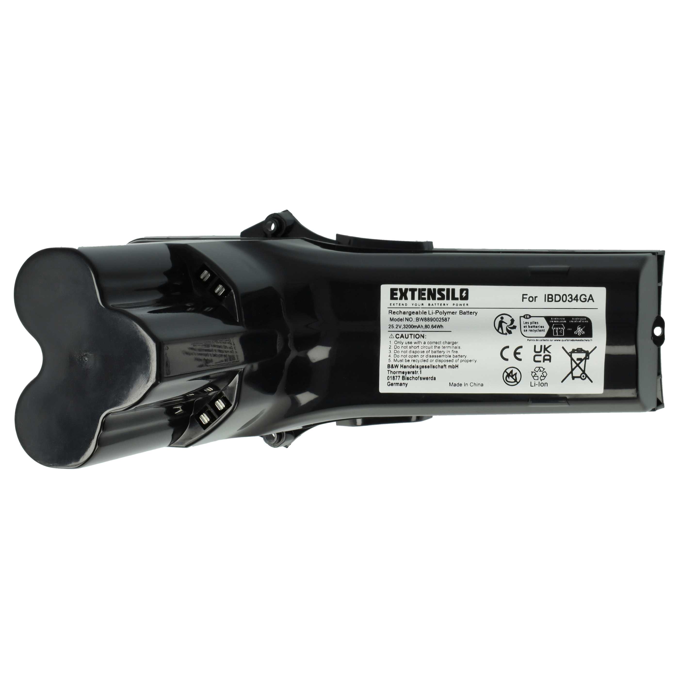 Akku als Ersatz für Philips IBD034GA, 300000517621, 300000517631, 6.27.40.08-0 für Philips Staubsauger - 3200mAh 25,2V Li-Ion