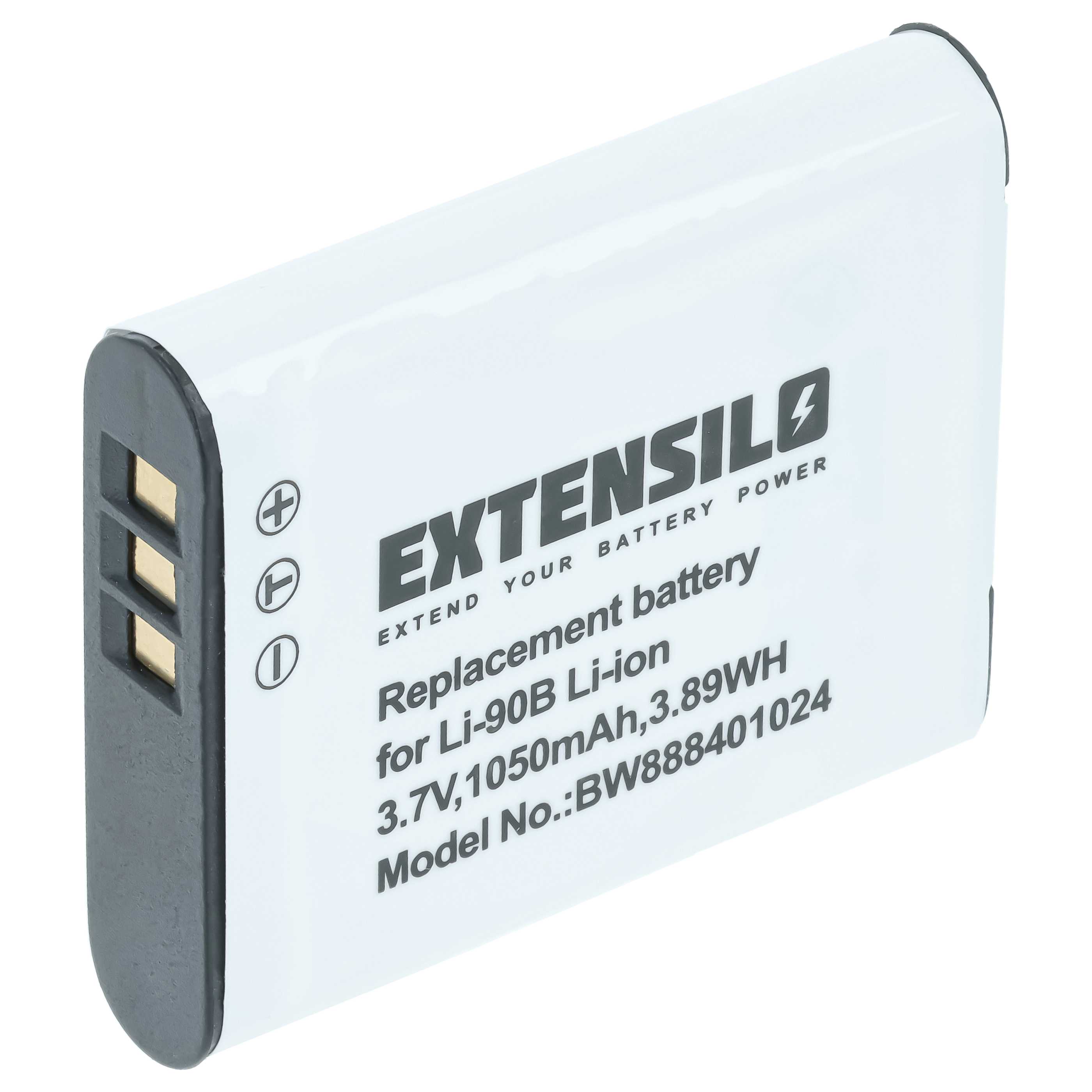 Batteria sostituisce Olympus Li-92B, Li-90B per fotocamera - 1050mAh 3,7V Li-Ion