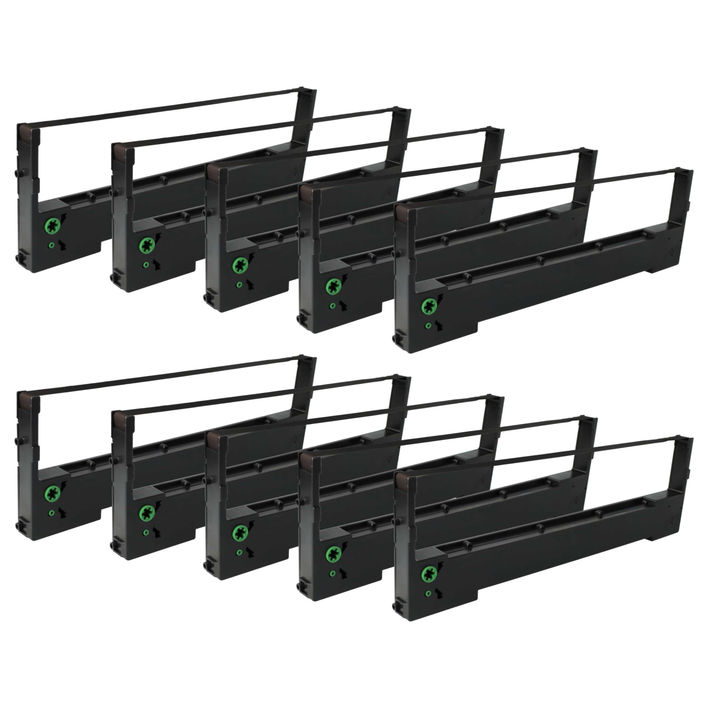 10x Ink Ribbon replaces Tally 052220 for Dot Matrix, Receipt Printer - Black