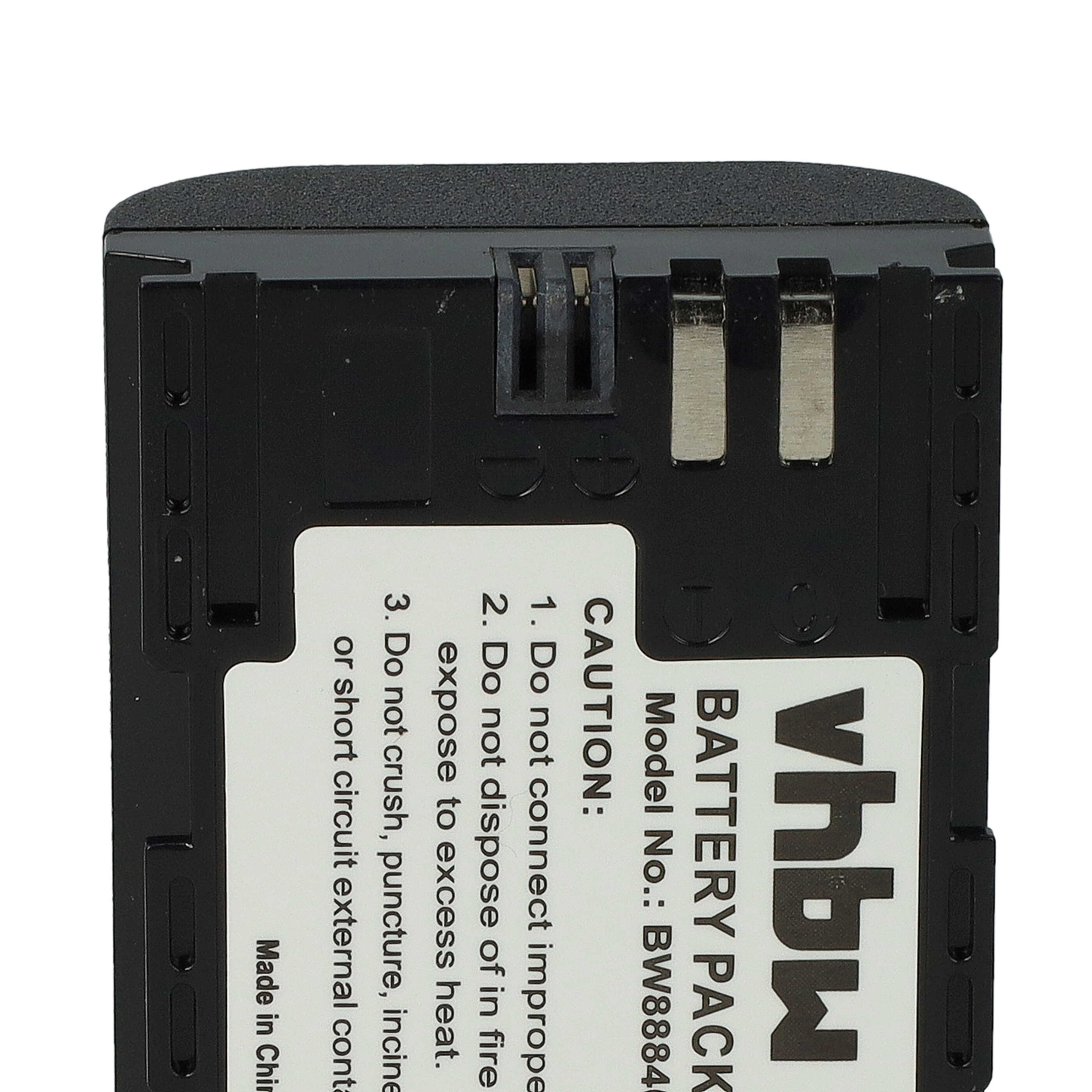 2x Battery replaces Canon LP-E6 - 1600mAh, 7.4V, Li-Ion, with USB C Socket