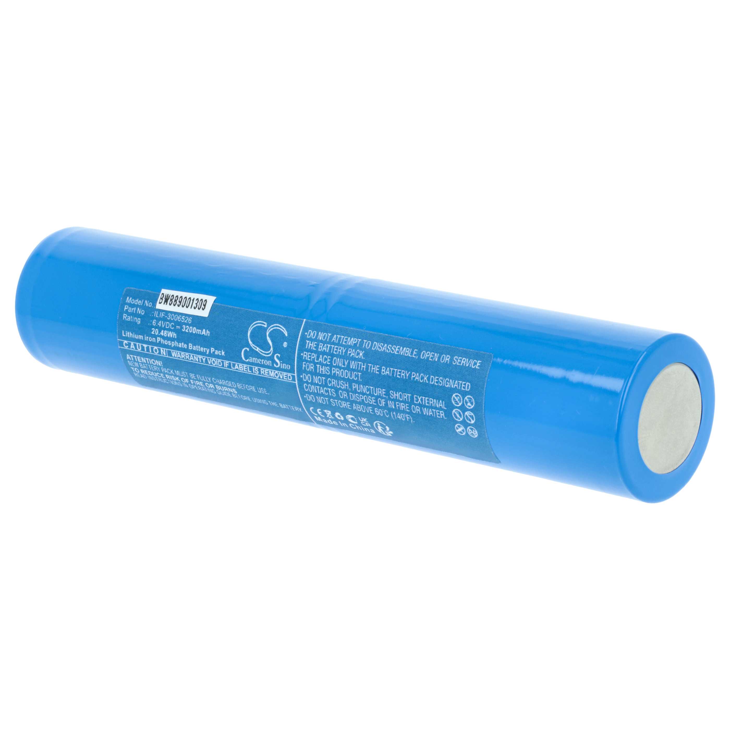 Taschenlampe-Akku (5 Stück) als Ersatz für Maglite ILIF-3006526 für Maglite - 3200mAh 6,4V Li-Ion