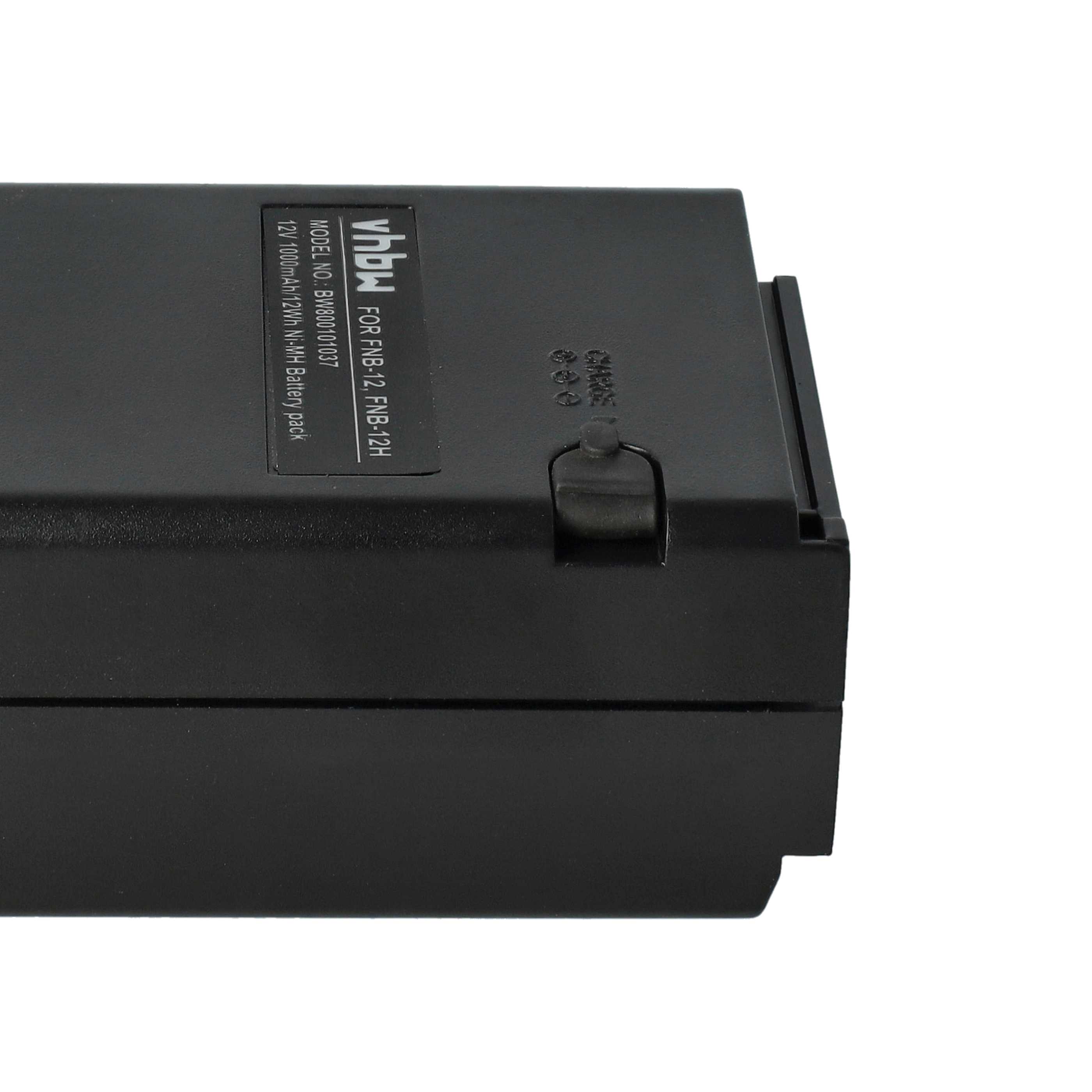 Radio Battery replaces Yaesu Vertex FNB-14, FNB-14H, FNB-12, FNB-12H, FNB-10, FNB-10H - 1000 mAh 12 V NiMH