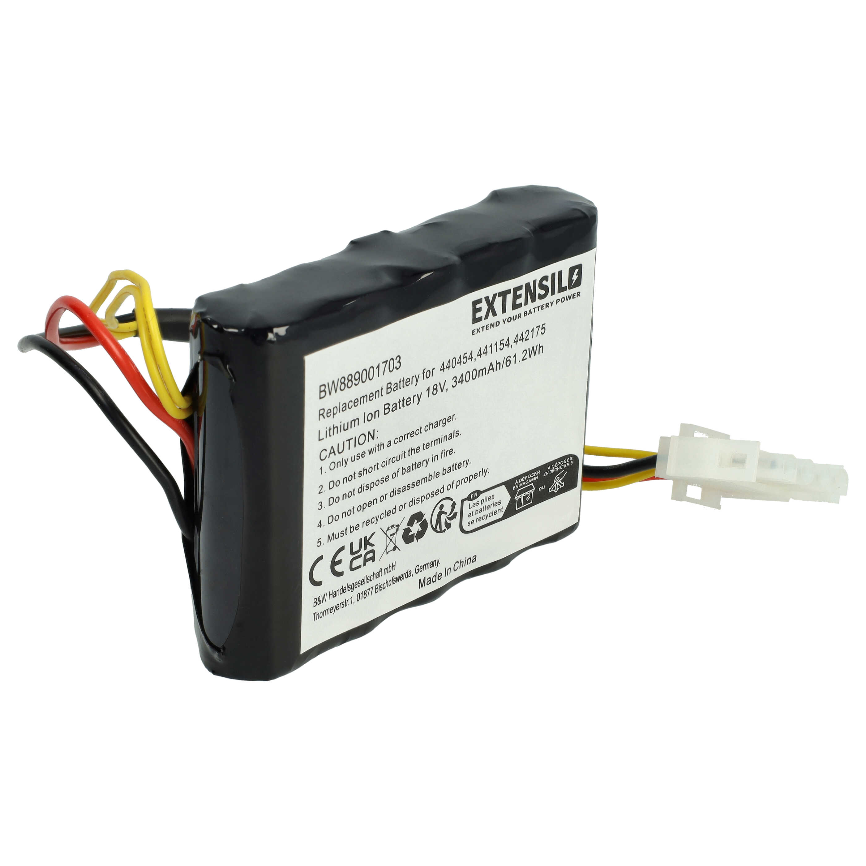 Lawnmower Battery Replacement for Alko 440629, 440454, 442175, 441154, 442632, 442196 - 3400mAh 18V Li-Ion