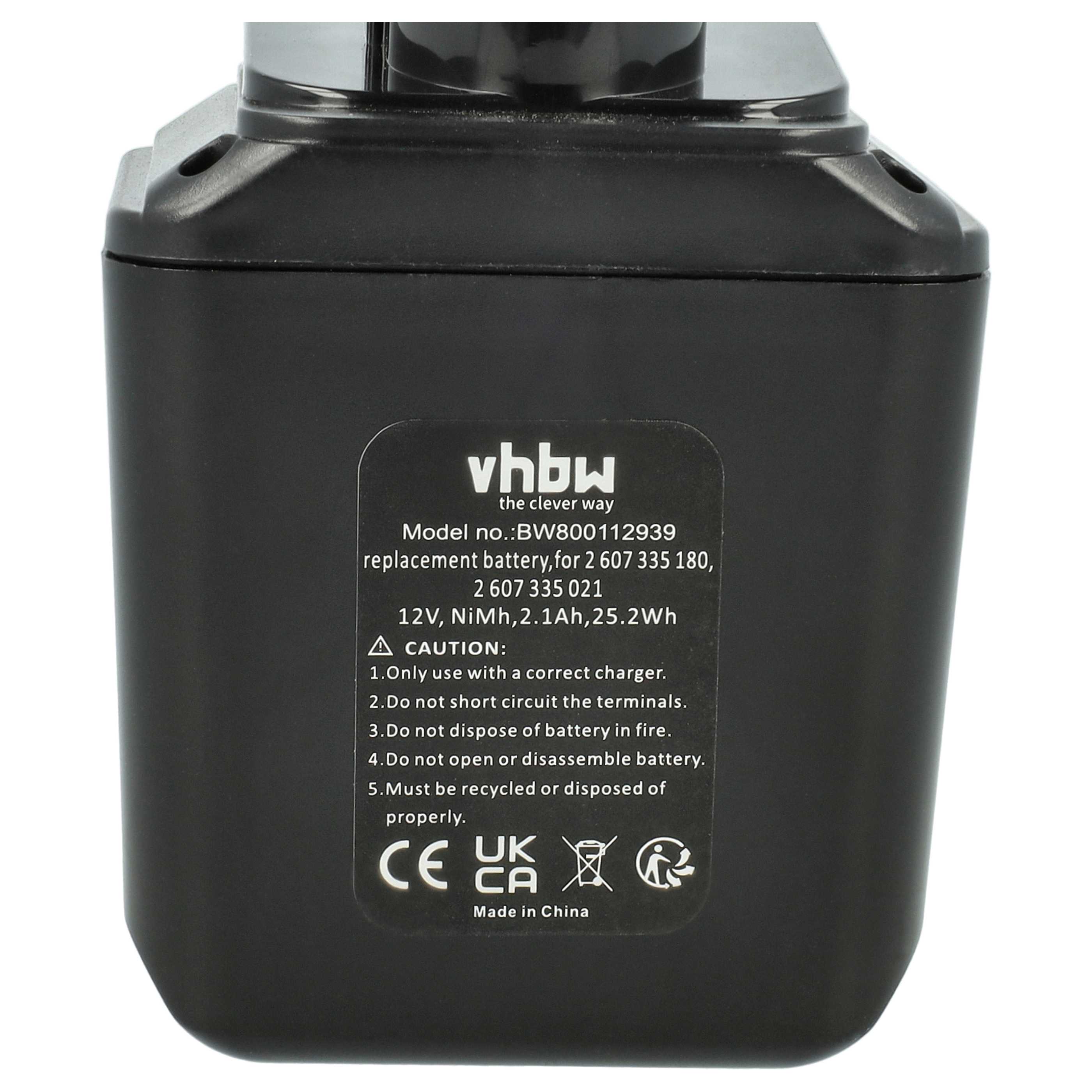 Battery replaces Bosch 2 607 335 180, 2 607 355 014, 2 607 335 021 Electric Power Tool - 2100 mAh, 12 V, NiMH