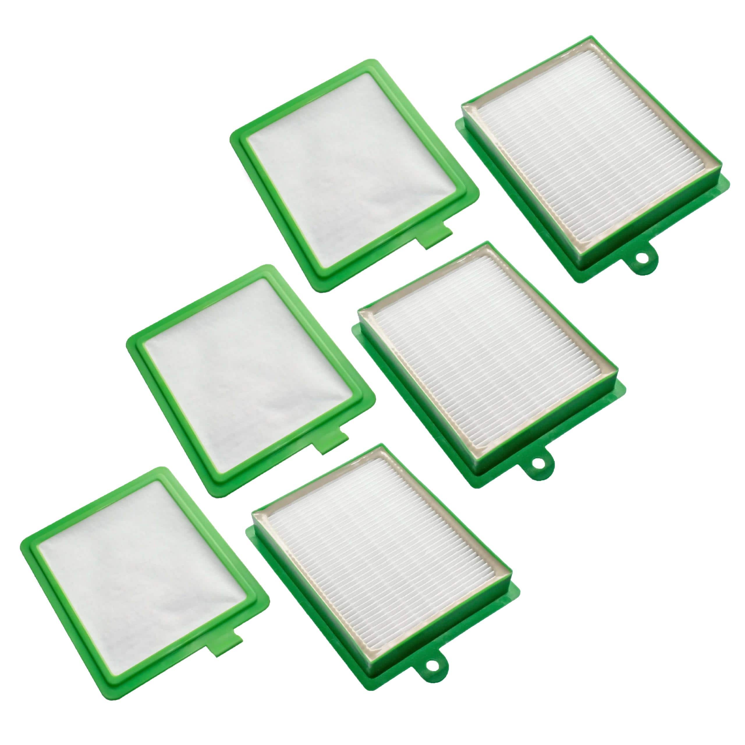 3x Filter Set replaces AEG/Electrolux EF17 for Philips Vacuum Cleaner - Vacuum Cleaner Filter Set