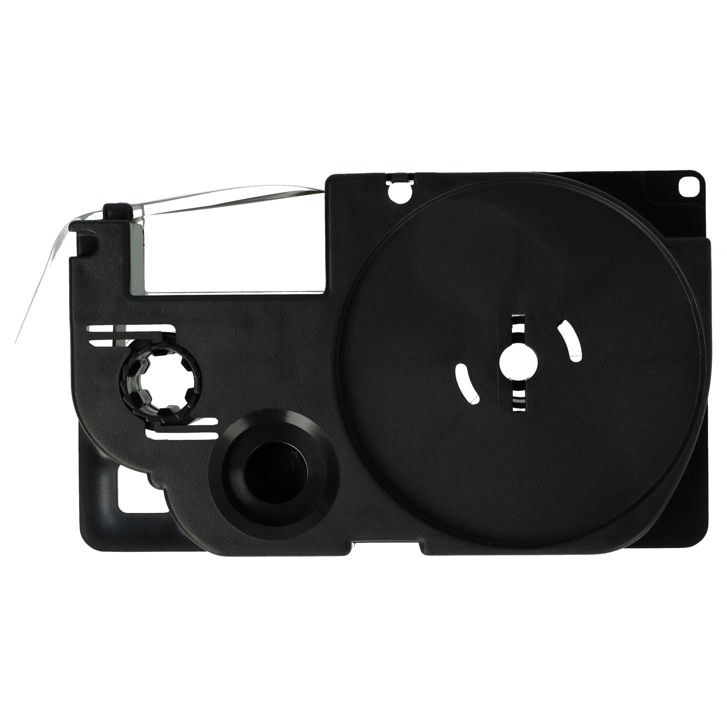 100x Label Tape replaces Casio XR-12WE, XR-12WE1 - 12 mm Black to White