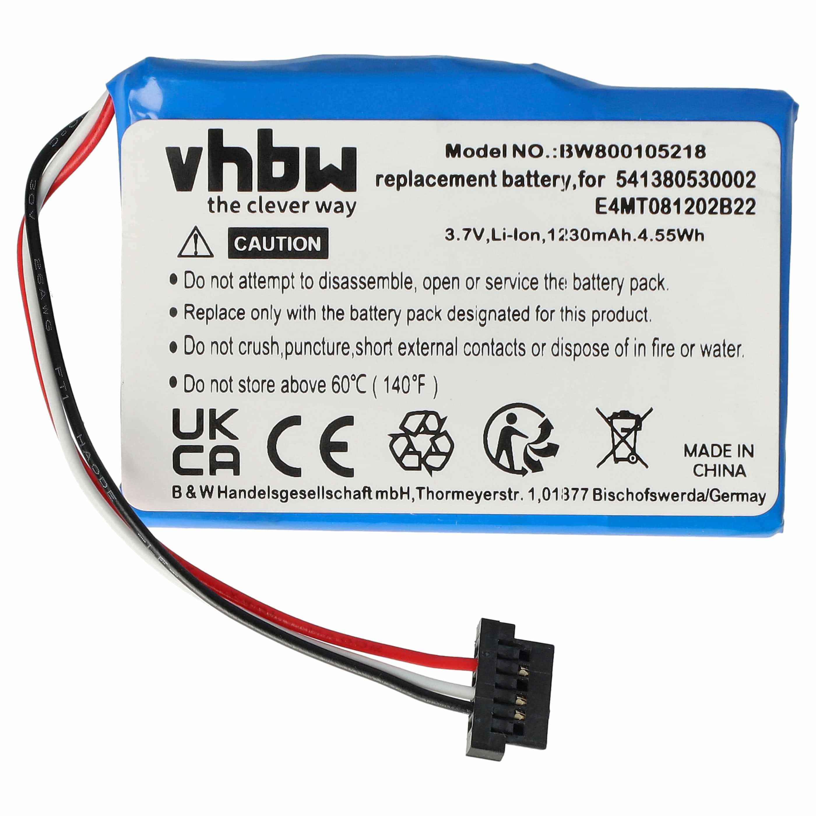 Akumulator do nawigacji GPS zamiennik Navigon 541380530002, BP/LP1200/11/B0001 MX - 1200 mAh 3,7 V Li-Ion