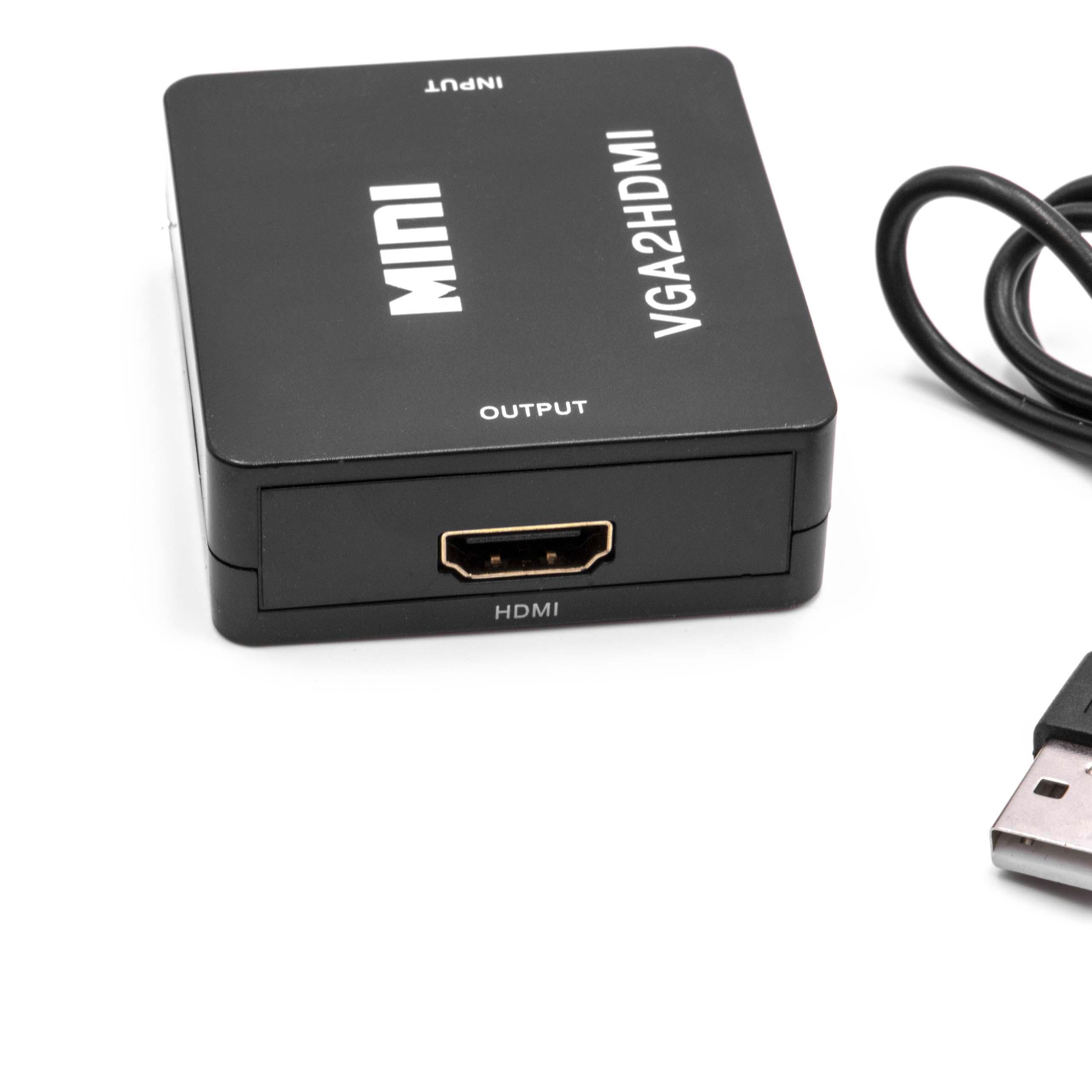 vhbw Adaptateur - convertisseur VGA vers HDMI pour TV, PC, Notebook, ordinateur portable et autres écrans - no