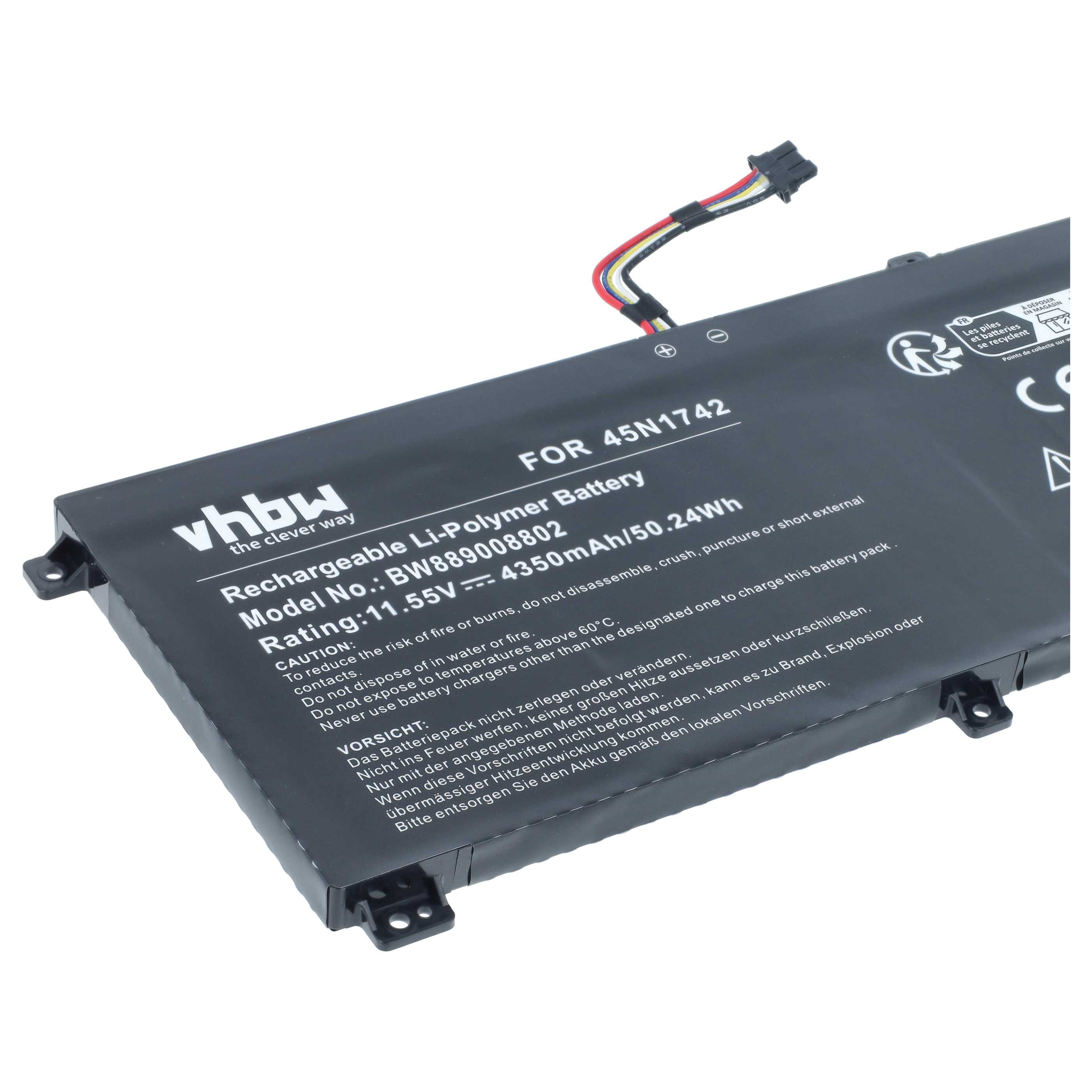 Batteria sostituisce Lenovo 45N1742, 45N1743, 00NY639, 45N1740, 45N1741 per notebook - 4350mAh 11,55V Li-Poly