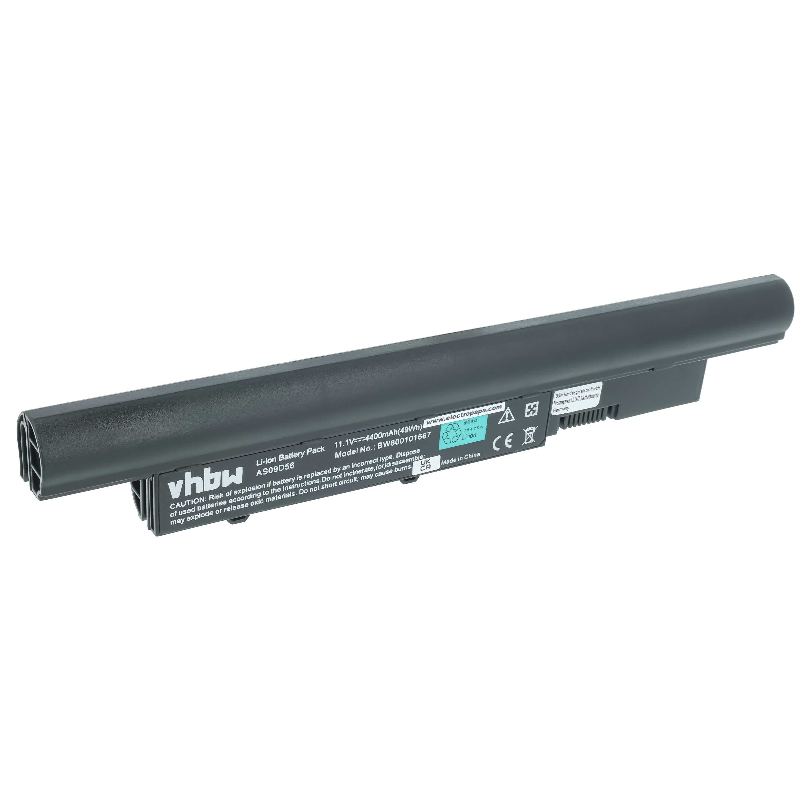Akumulator do laptopa zamiennik Acer 3UR18650-2-T0408, 934T4070H, AS09D31 - 4400 mAh 11,1 V Li-Ion, czarny