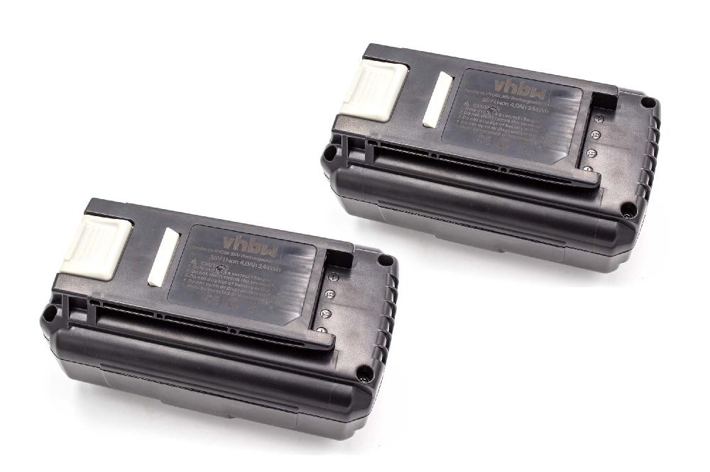 Batteries (2x pièces) remplace Ryobi BPL3626, 5133002166 pour outil électrique - 4000 mAh, 36 V, Li-ion