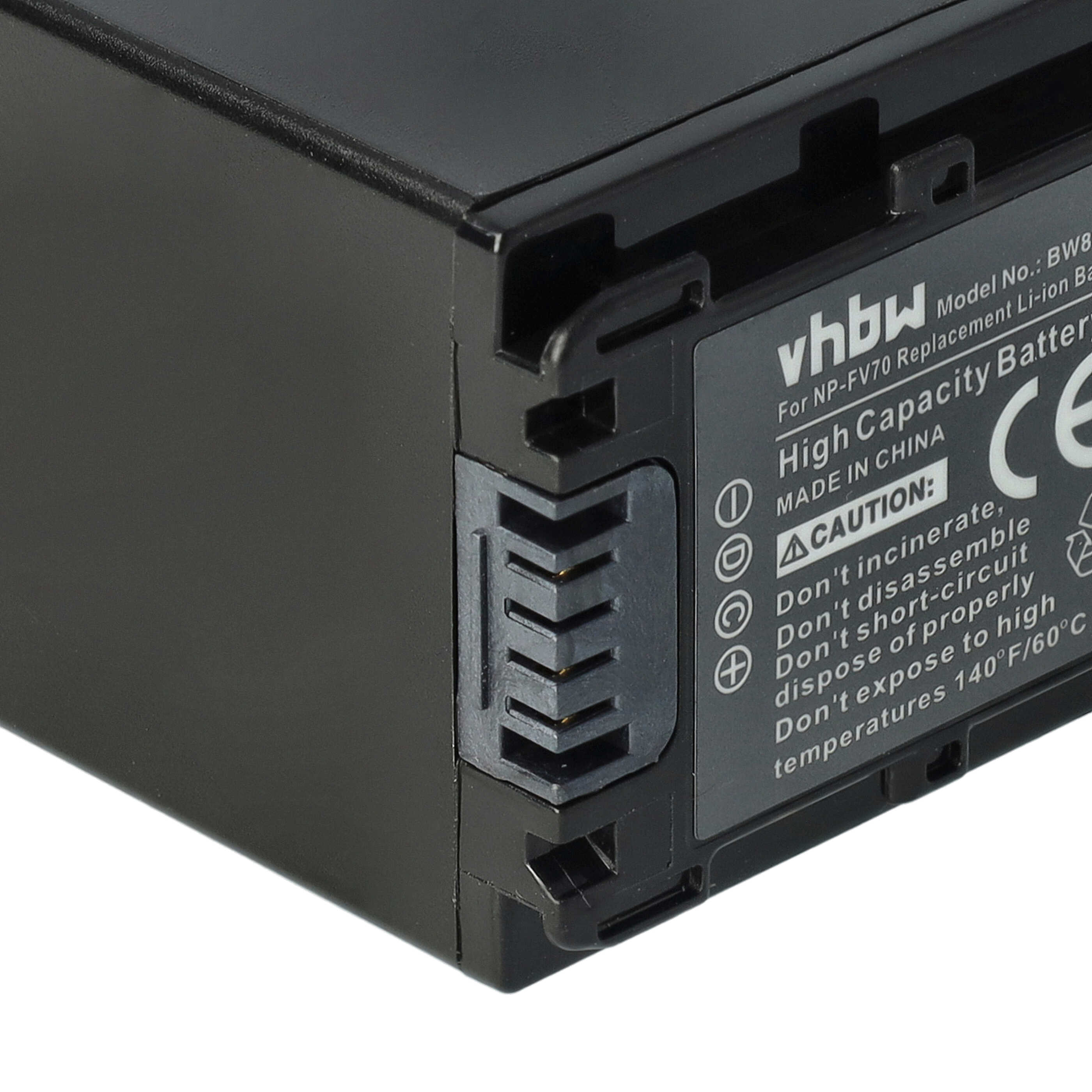 Videocamera 3x Battery replaces Sony NP-FV40, NP-FV50, NP-FV100, NP-FV60, NP-FV30 - 1300 mAh 7.2 V Li-Ion