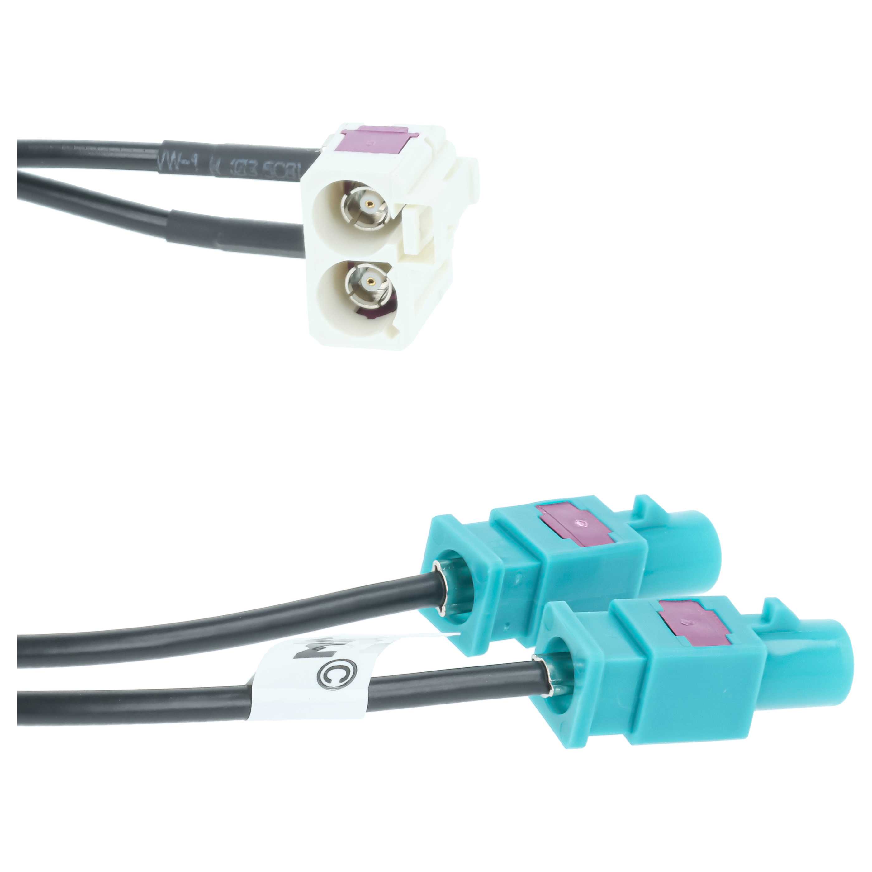 Adaptador de antena doble FAKRA (B) para radios de coche Audi VW MFD 2 - 20 cm