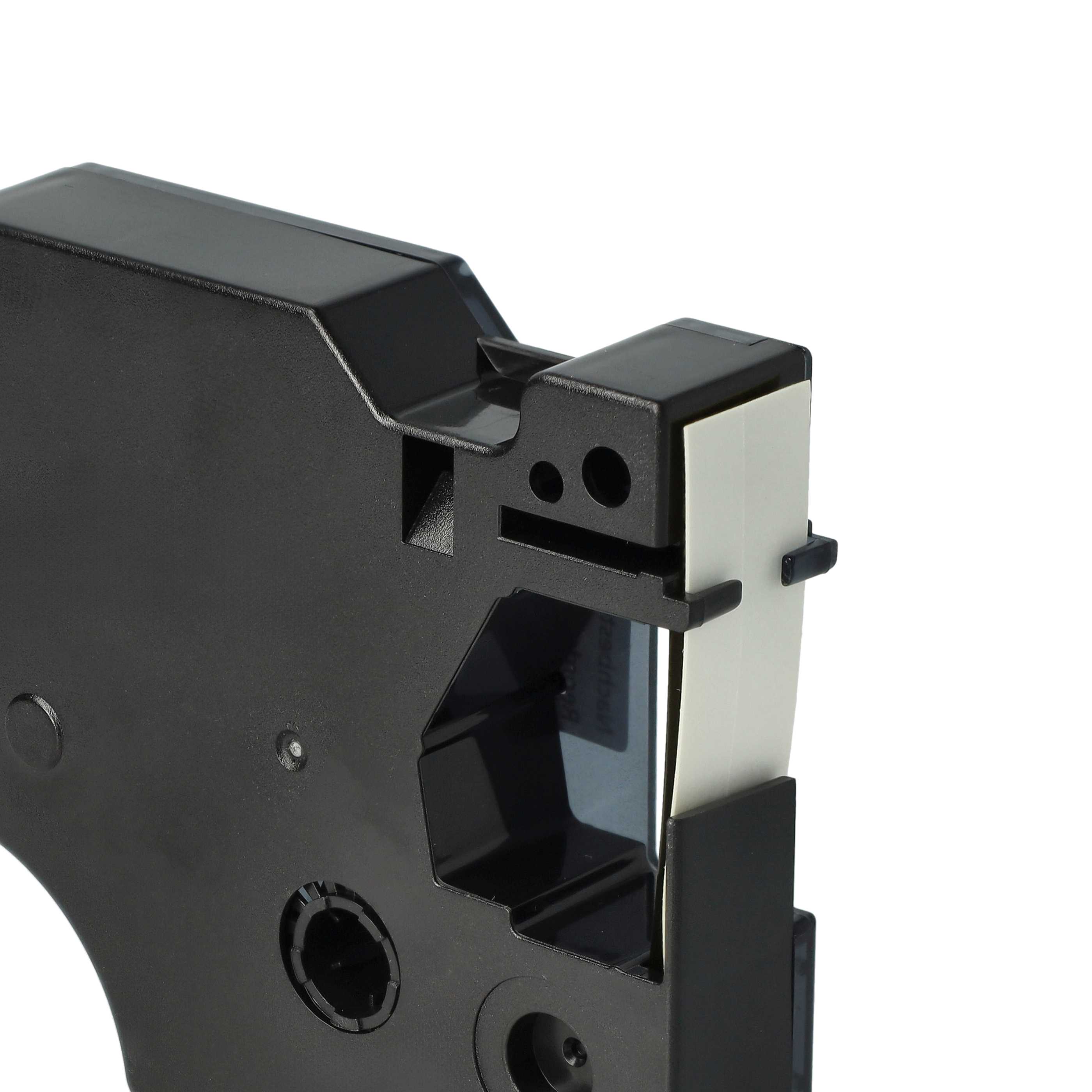 Label Tape replaces Dymo 18490 - 12 mm Black to Yellow, Nylon