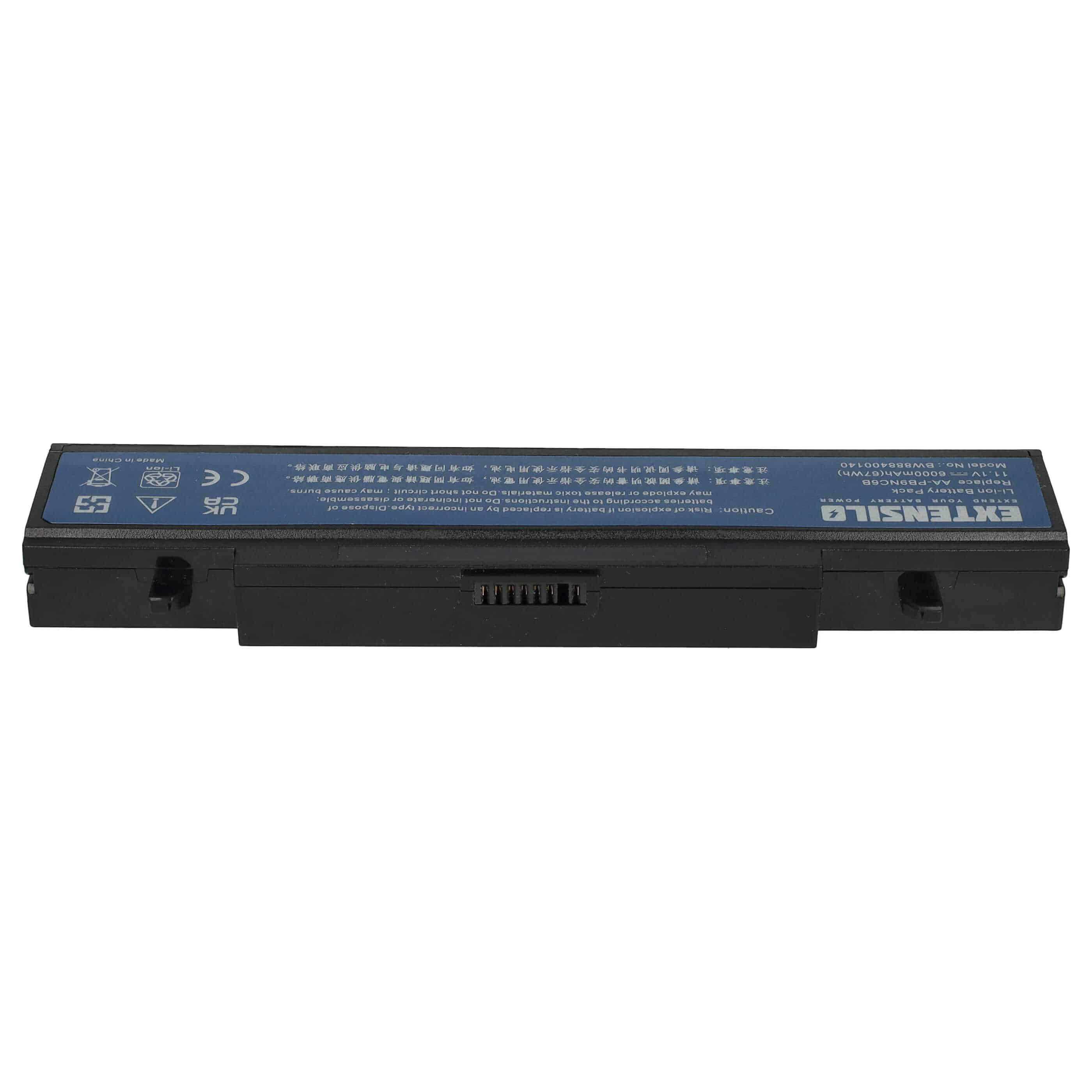 Batería reemplaza Samsung AA-PB9MC6B, AA-PB9MC6W, AA-PB9MC6S para notebook Samsung - 6000 mAh 11,1 V Li-Ion
