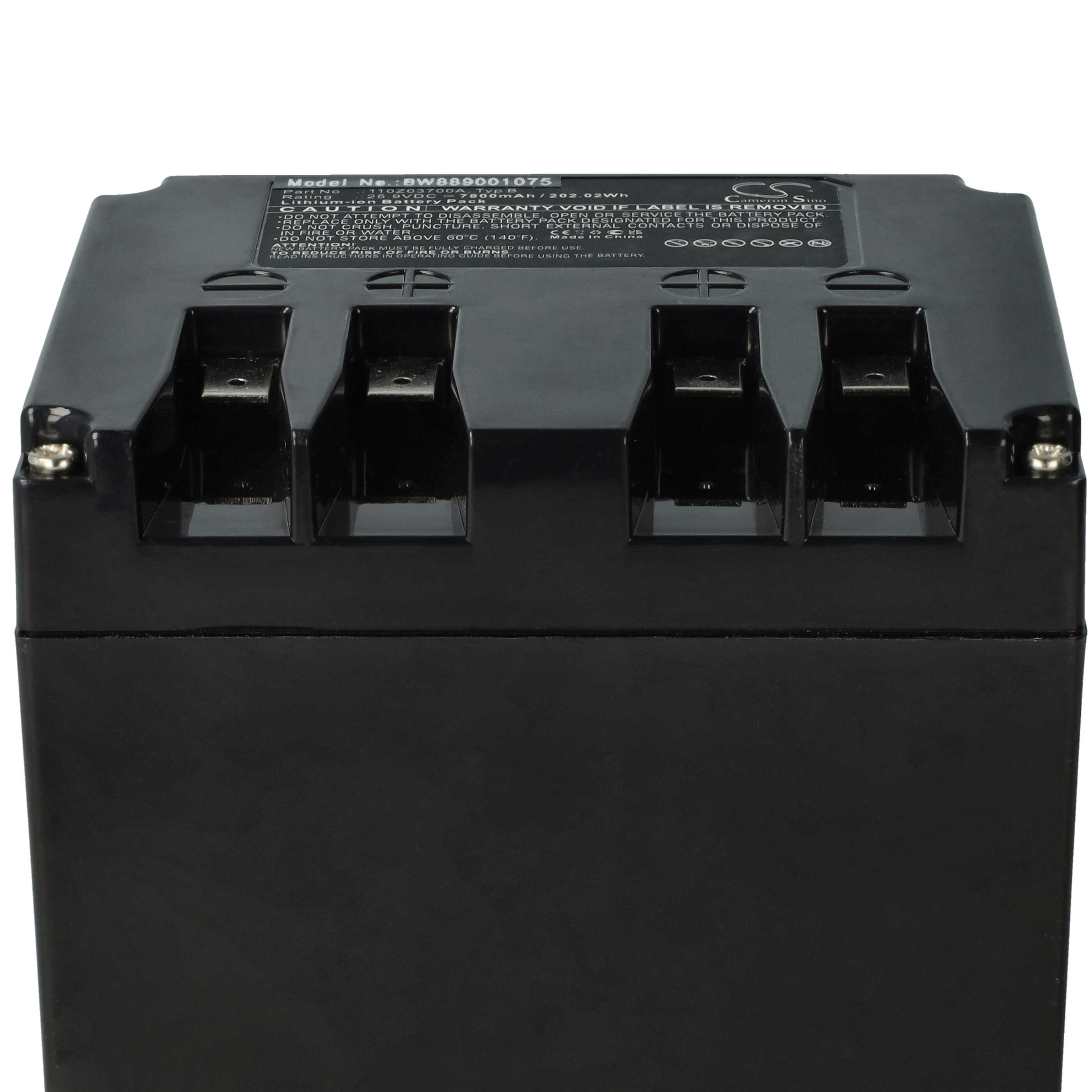 Lawnmower Battery Replacement for Ambrogio type B, 110Z03700A - 7800 mAh 25.9 V Li-Ion, black