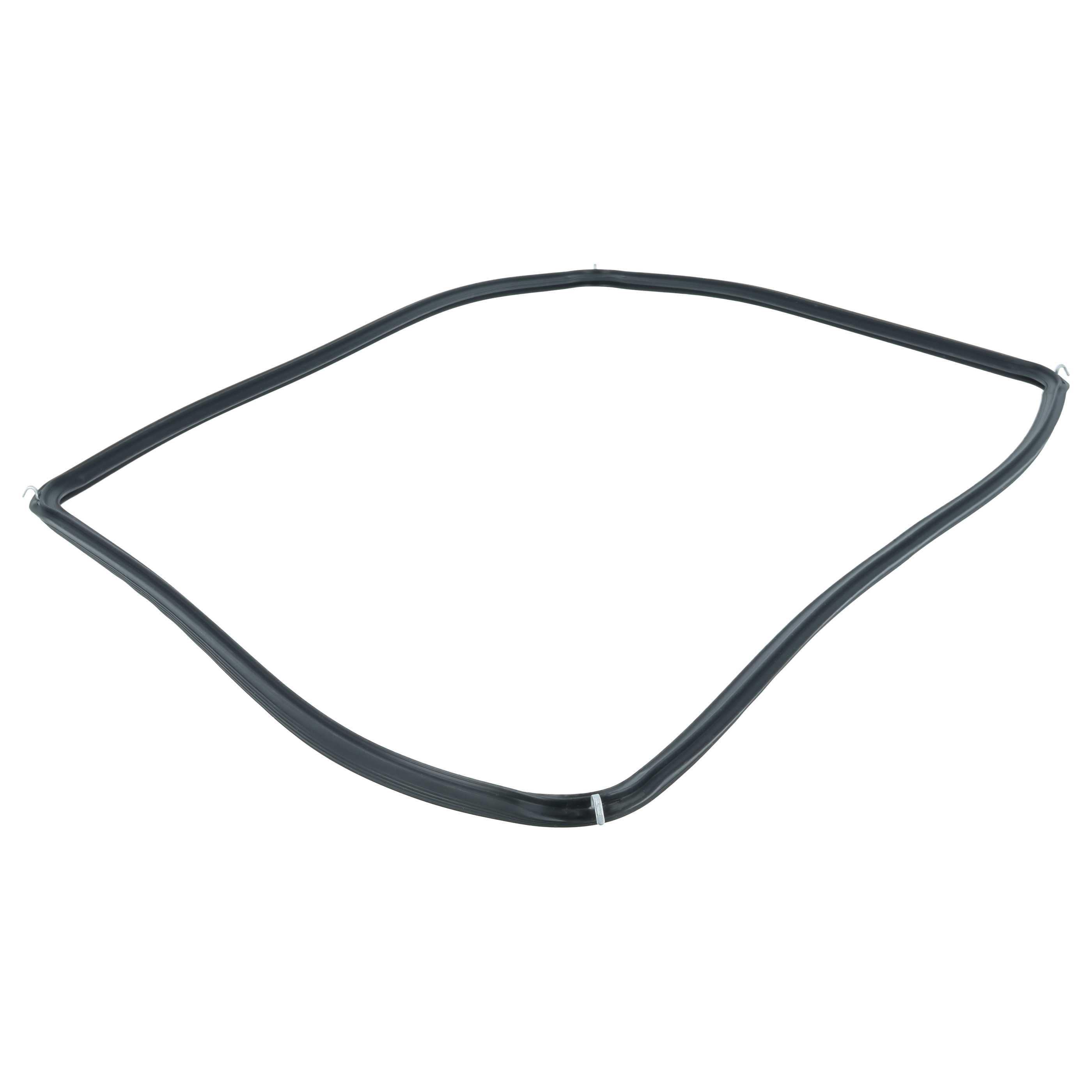 Oven Door Seal + Angled Corner Hooks replaces Arcelik 255440101 for Brandt etc. - 44 x 34 cm Black