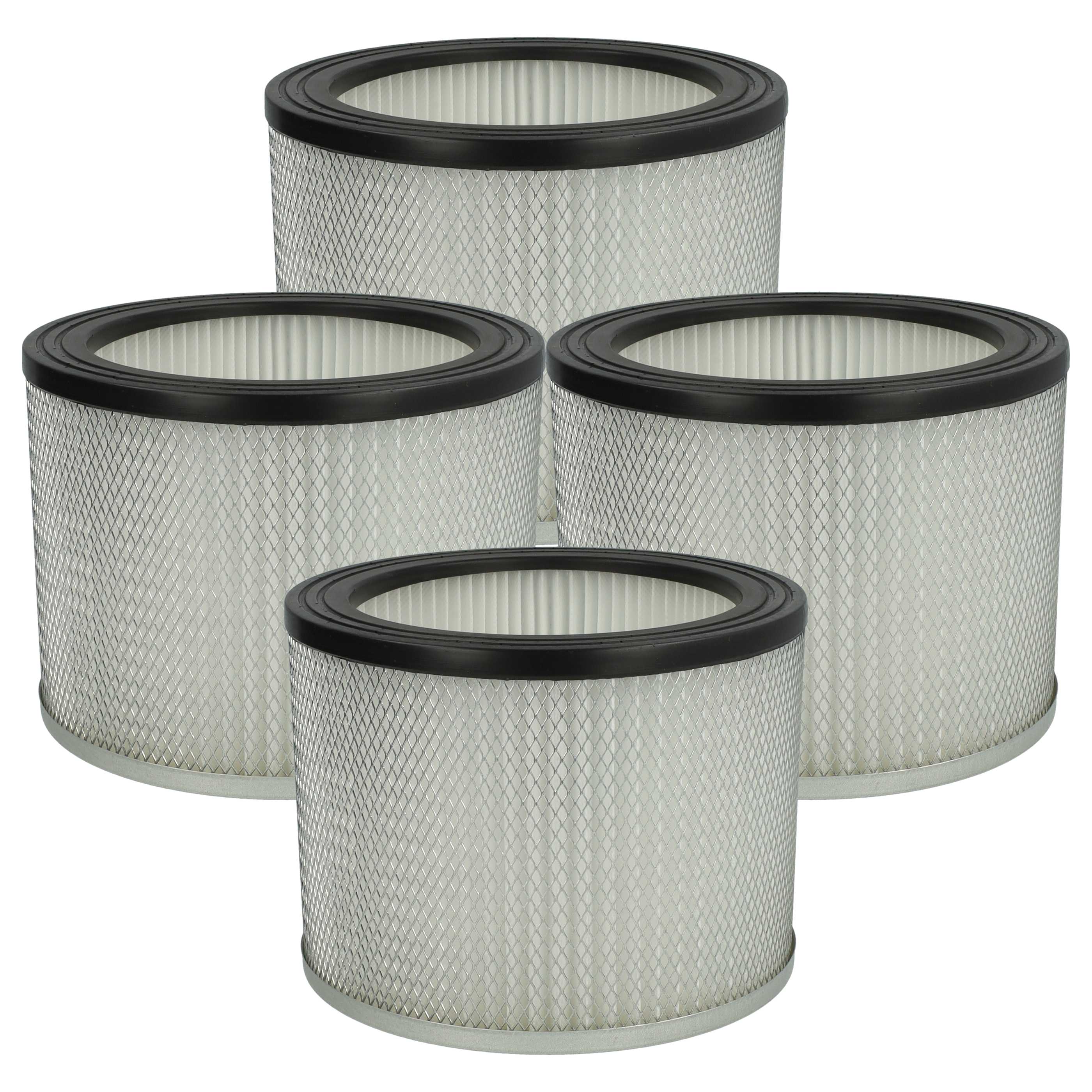4x Filtercartridge filter replaces ROWI 212010019 for Rowi Chimney Sweep Vacuum, white / silver