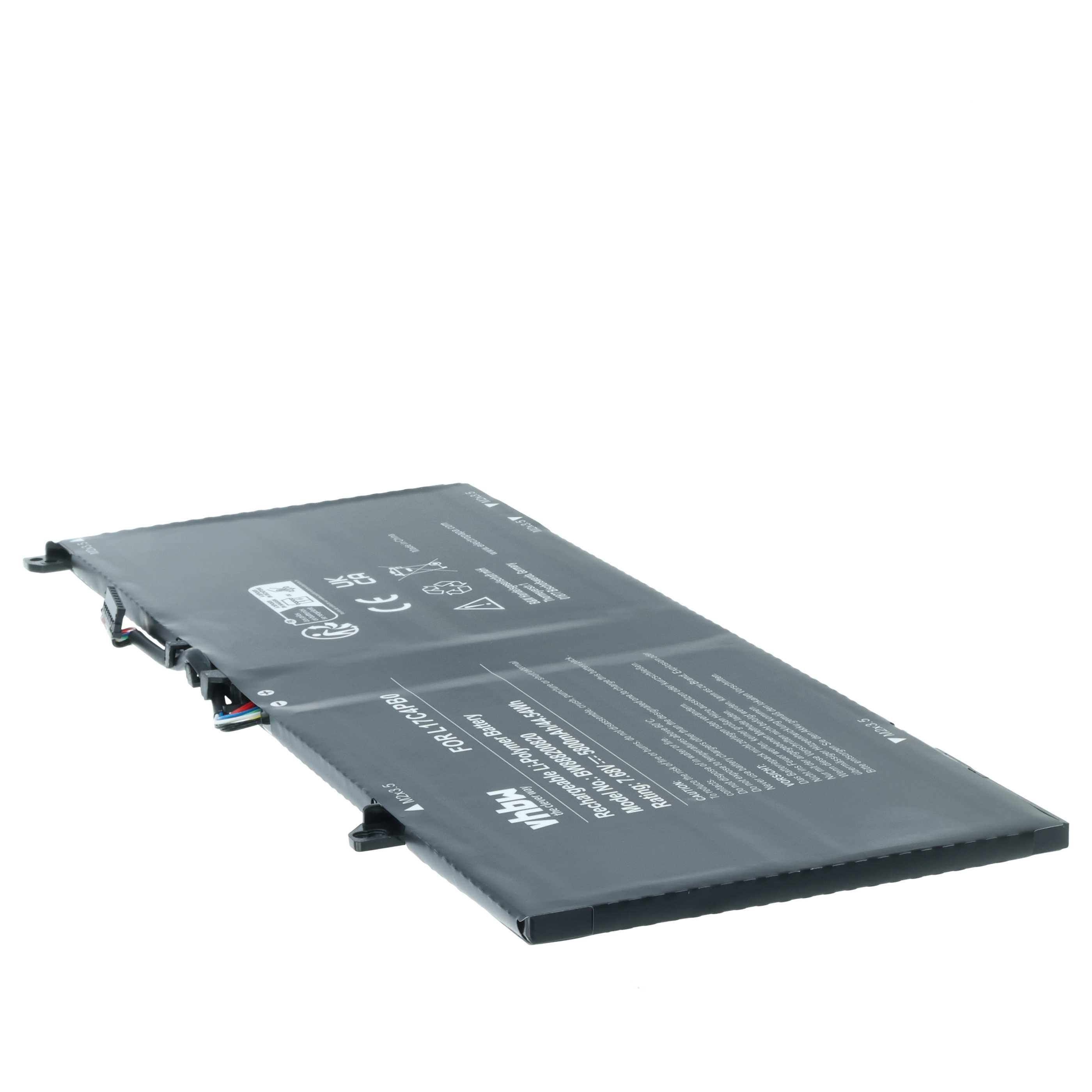 Batteria sostituisce Lenovo 5B10Q16067, 5B10Q22883, 5B10Q16066 per notebook - 5800mAh 7,68V Li-Poly nero