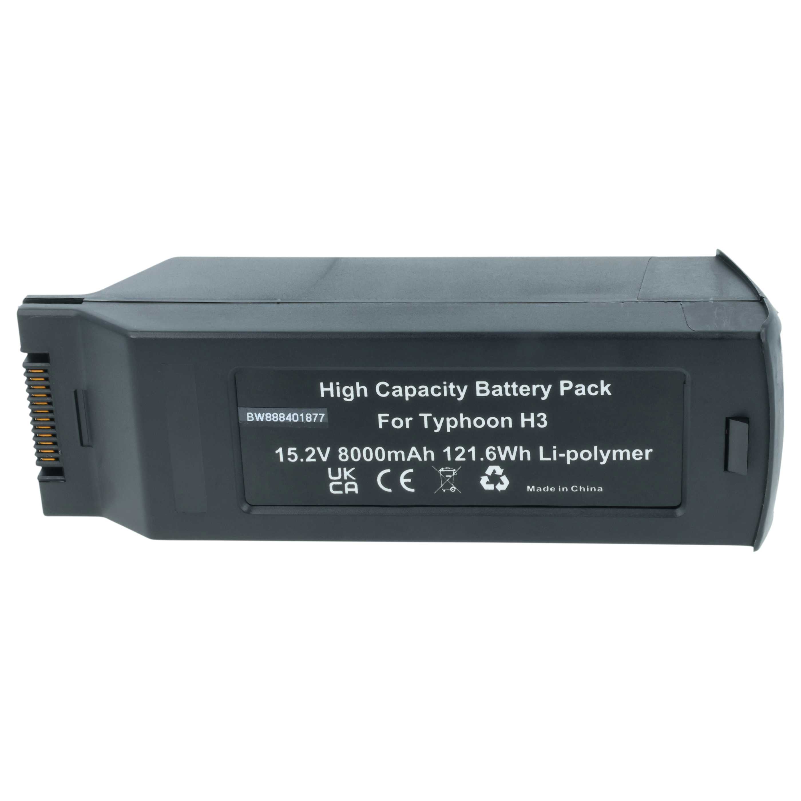 2x Batteries remplace Yuneec YUNTYHP101, YUNTYH3B4S5250 pour drone Yuneec- 8000mAh 15,2V Li-polymère