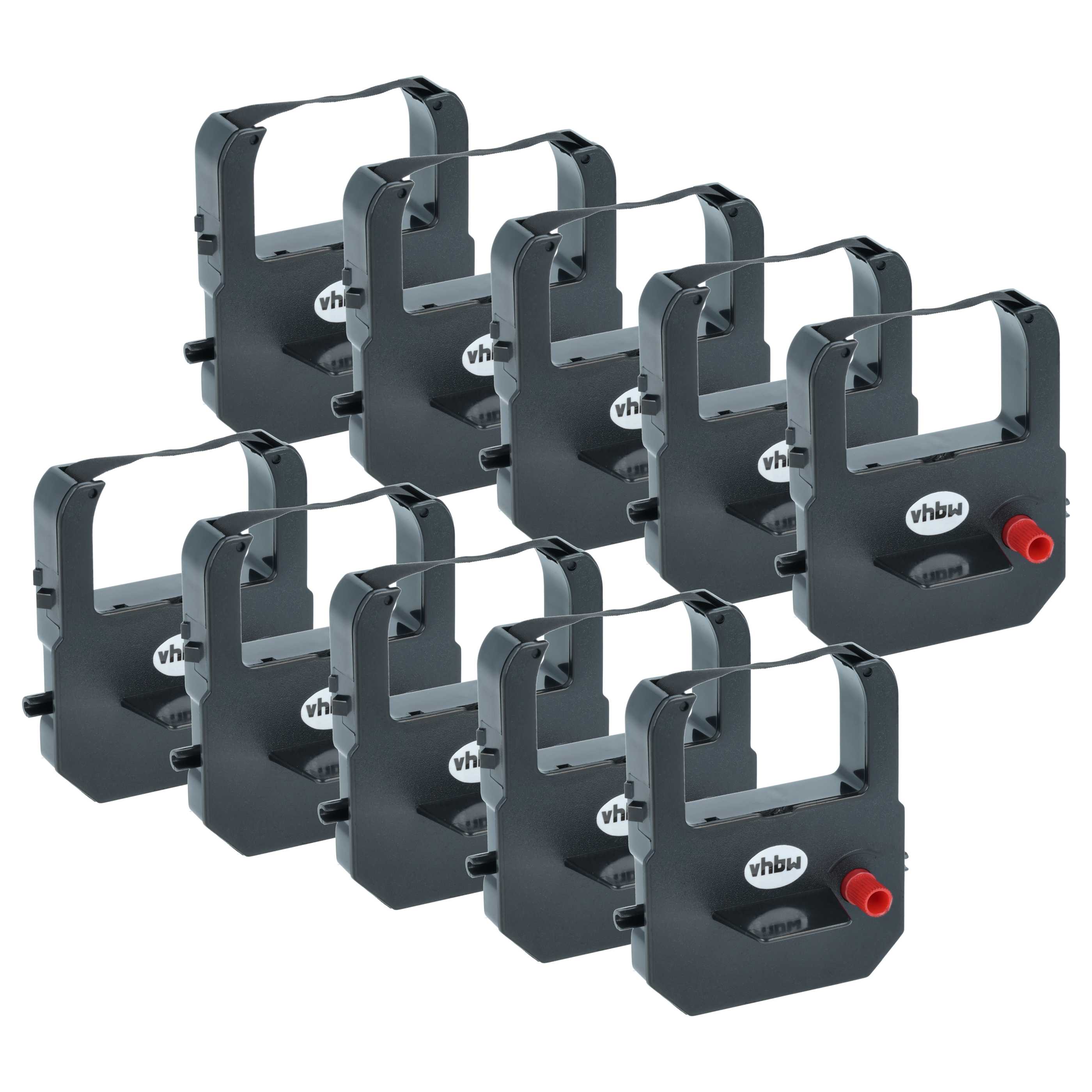 10x Ink Ribbon suitable for ATT310.698 Acroprint Dot Matrix, Receipt Printer etc. - Black