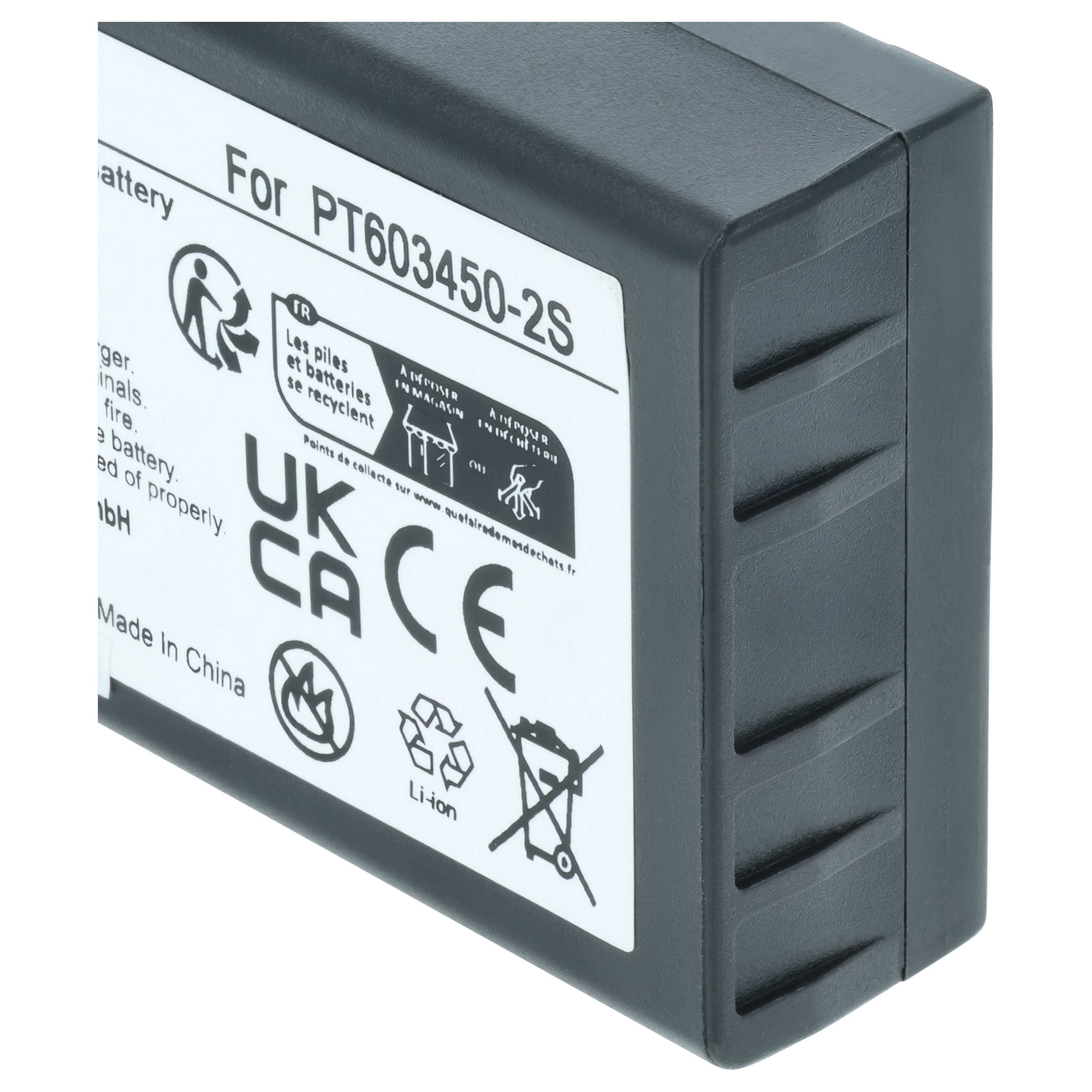 Batería reemplaza CEM PT603450-2S para dispositivo medición (1200 mAh, 7,4 V, Li-Ion)