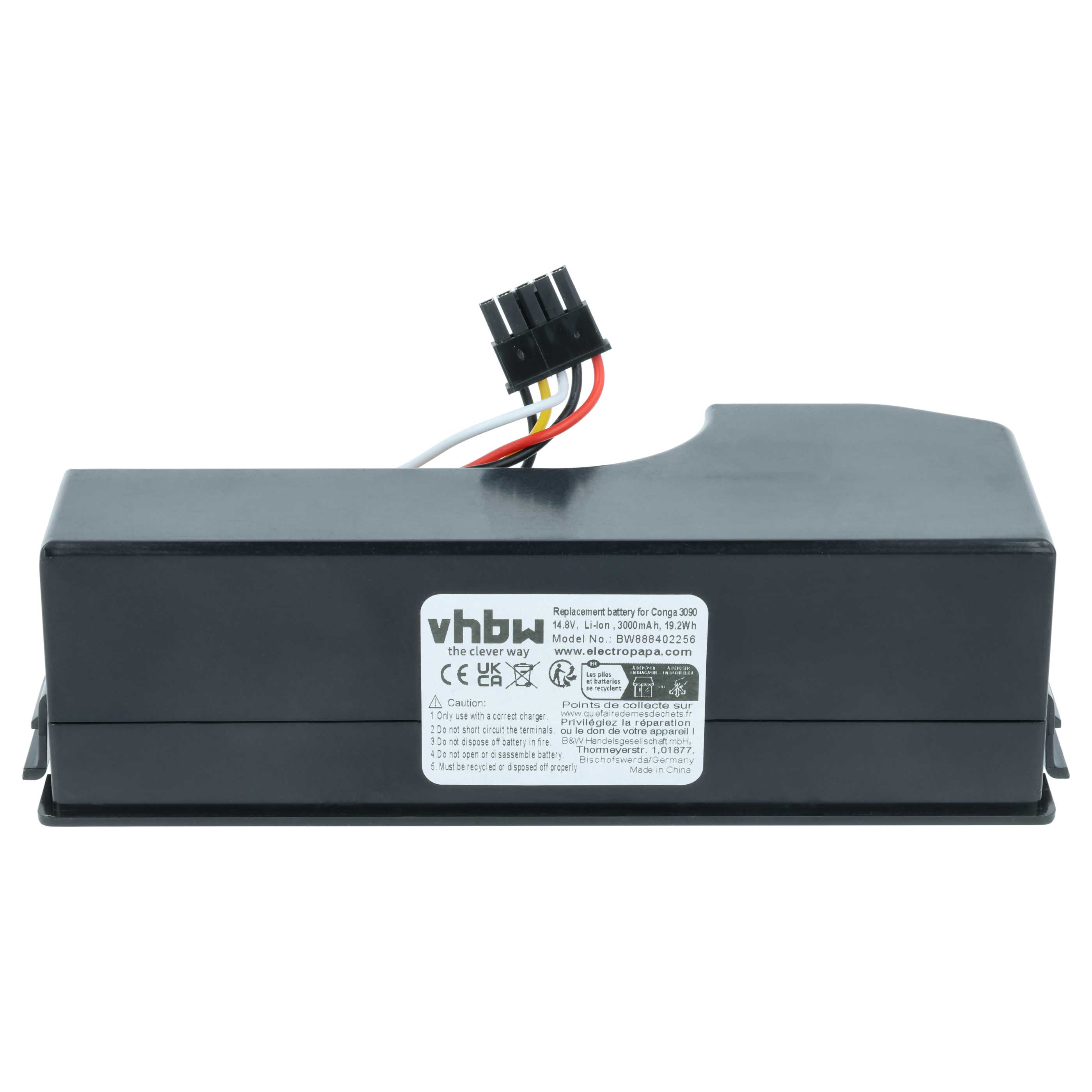 Battery replaces Cecotec 05173, 05421 for Cecotec 3000mAh, 14.8V, Li-Ion
