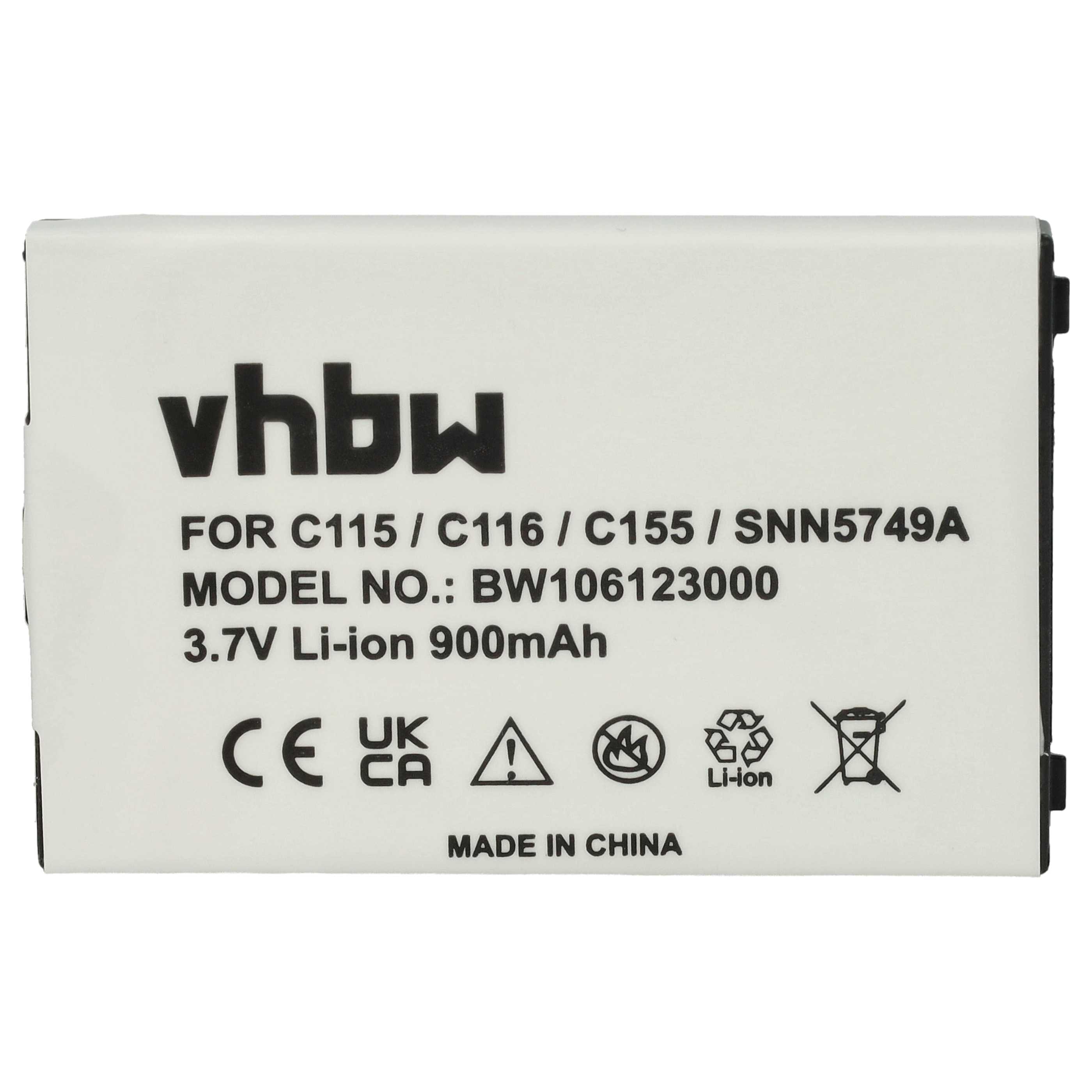 Mobile Phone Battery Replacement for Motorola SNN5749A - 900 mAh 3.7 V Li-Ion