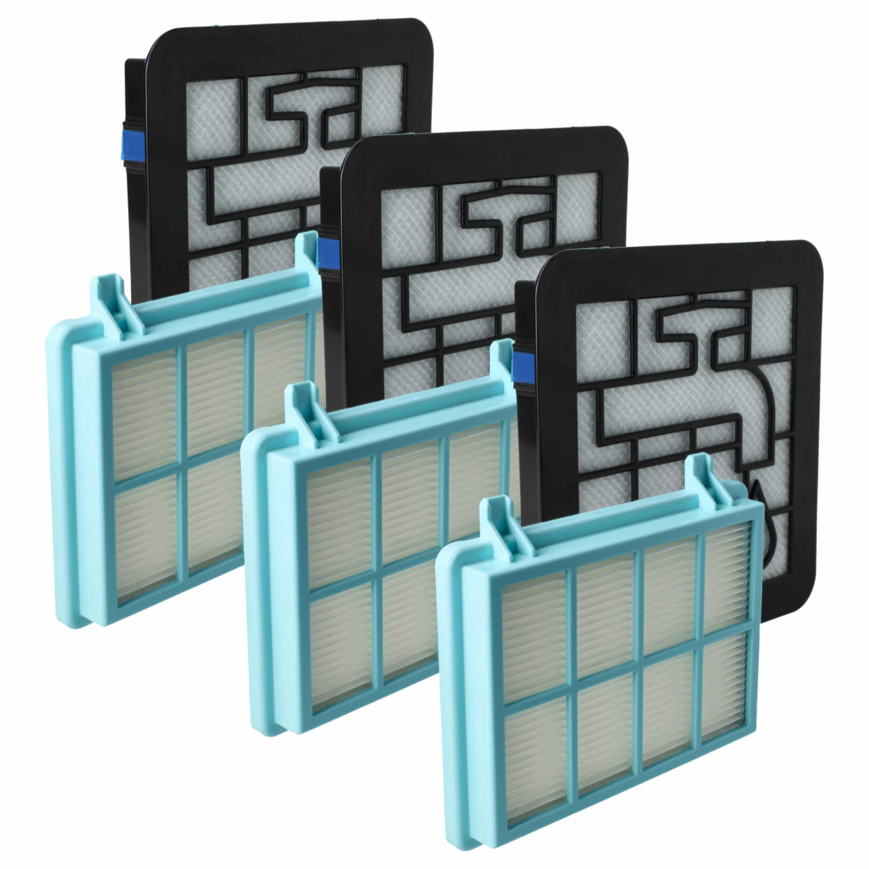 3x Filter Set replaces Philips 432200494471 for Philips Vacuum Cleaner - Vacuum Cleaner Filter Set