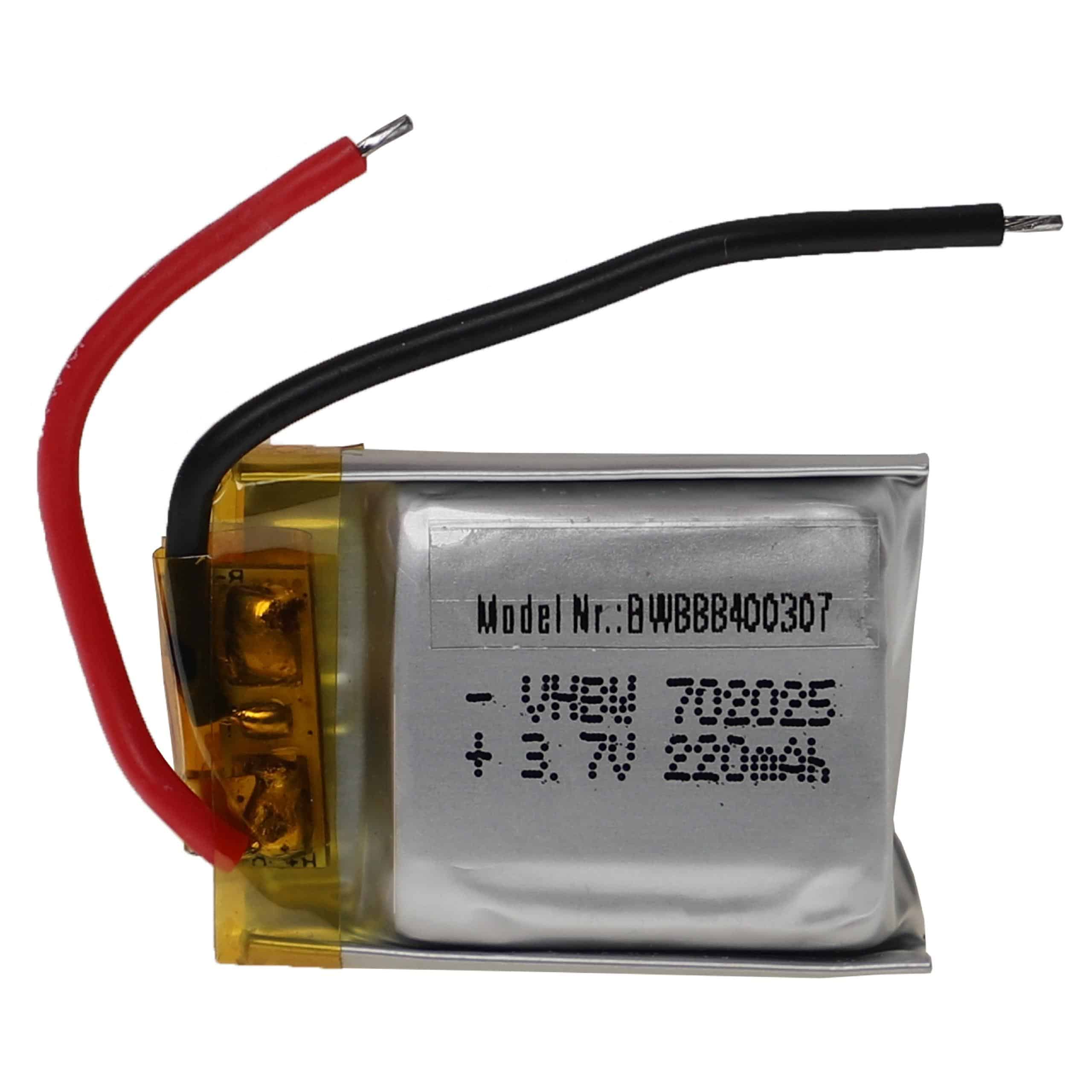 Akumulator do modeli zdalnie sterowanych RC - 220 mAh 3,7 V LiPo, bez wtyczki