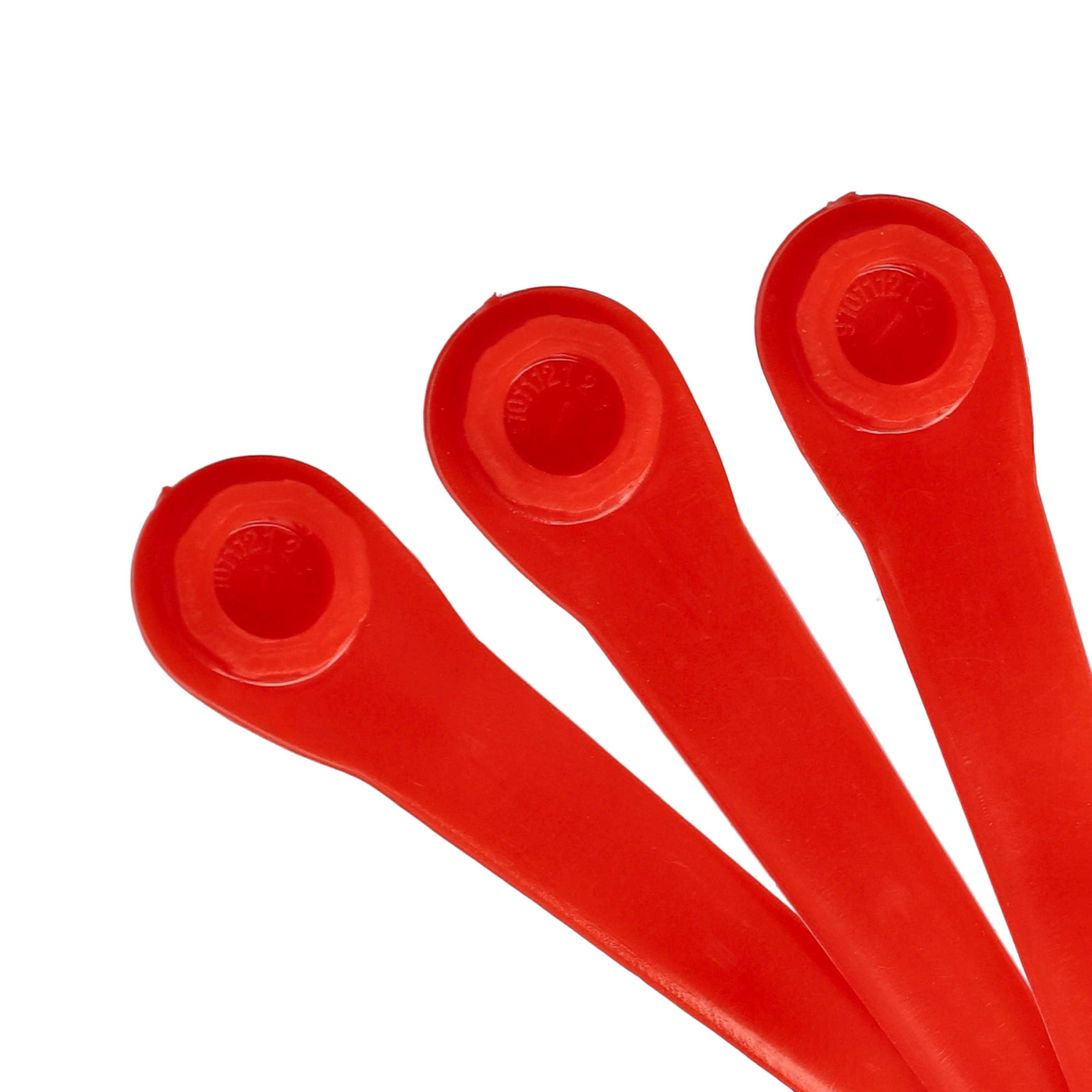 50x Exchange Blade replaces Gardena RotorCut 5368-20 Cordless Strimmerplasticorange